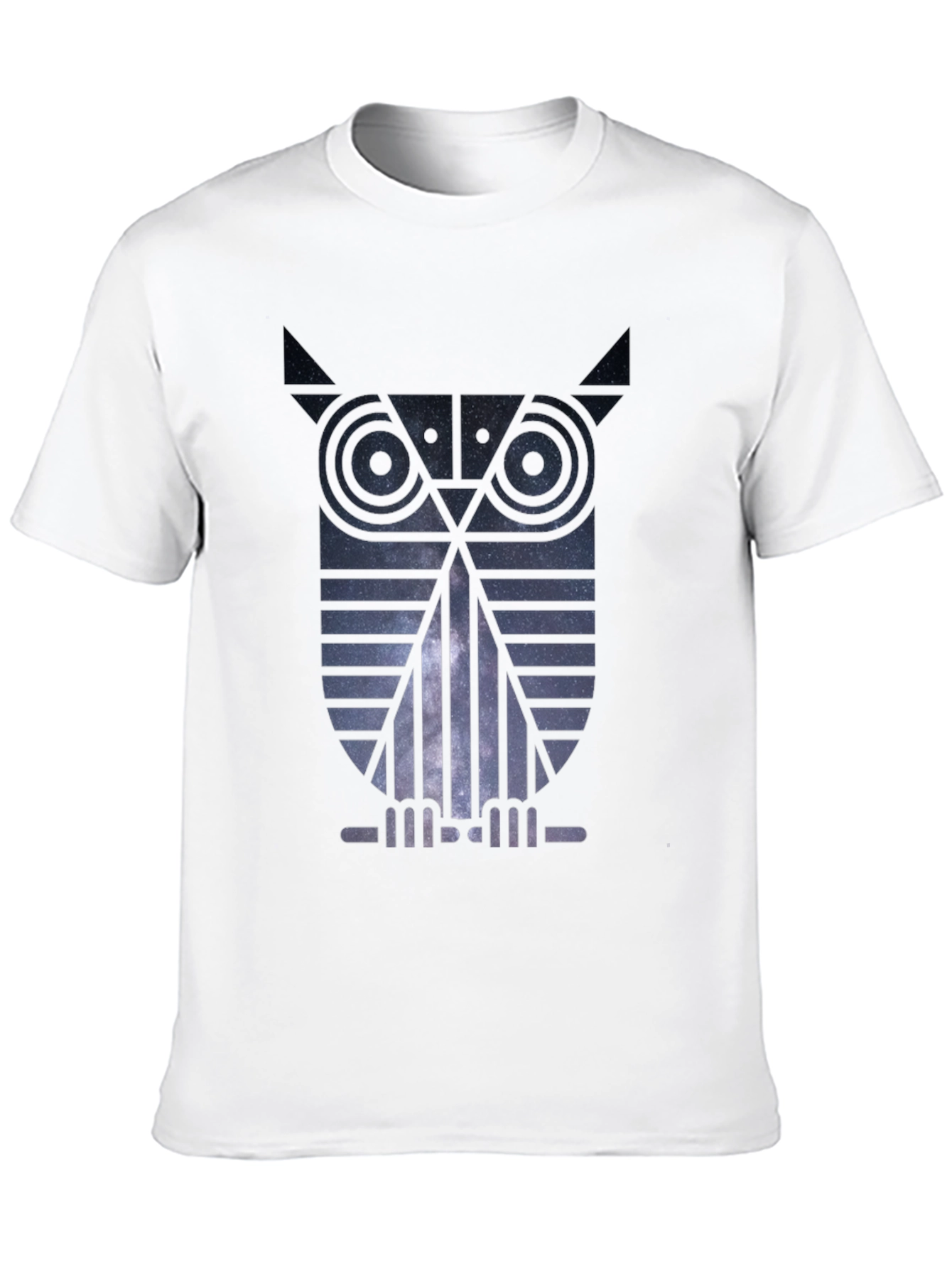 Geometric Owl T-Shirt - Galaxy Print