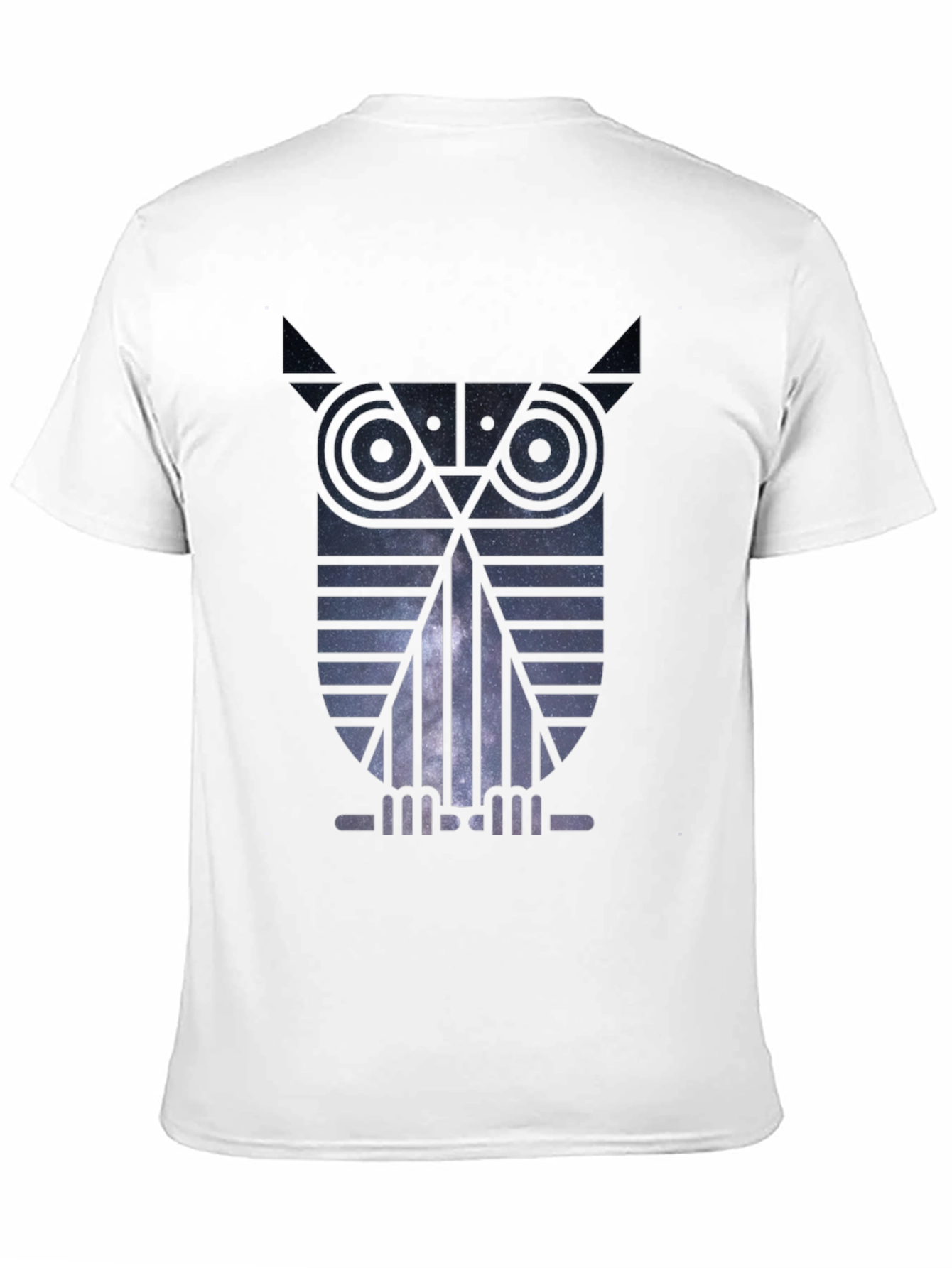 Geometric Owl T-Shirt - Galaxy Print