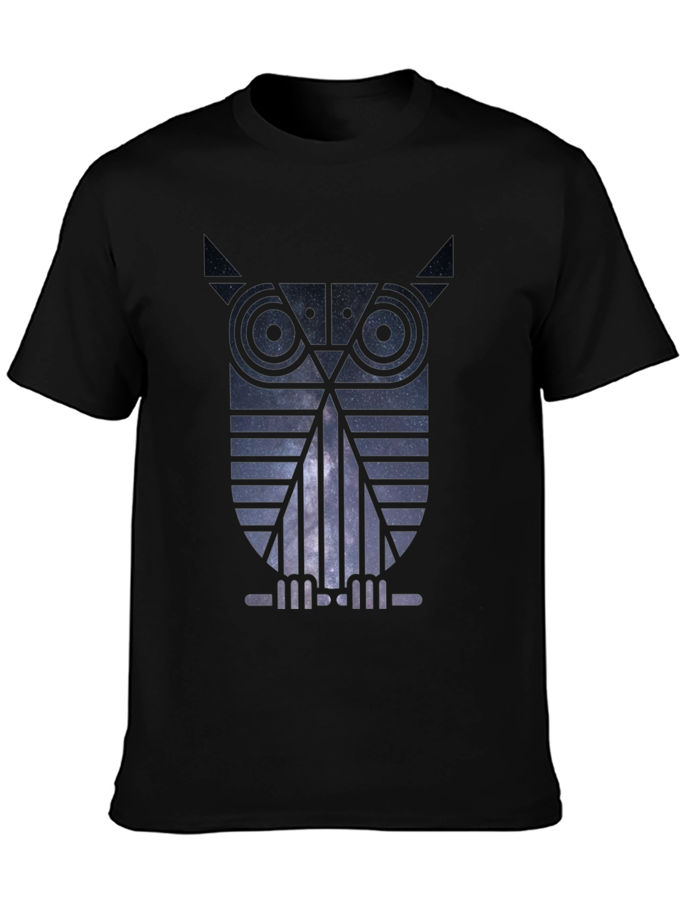 Geometric Owl T-Shirt - Galaxy Print