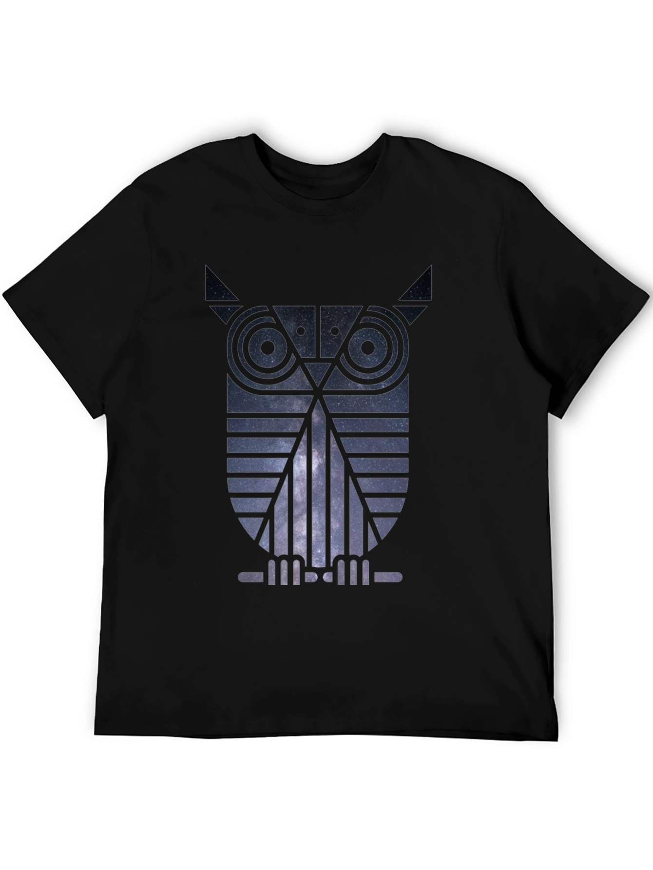 Geometric Owl T-Shirt - Galaxy Print