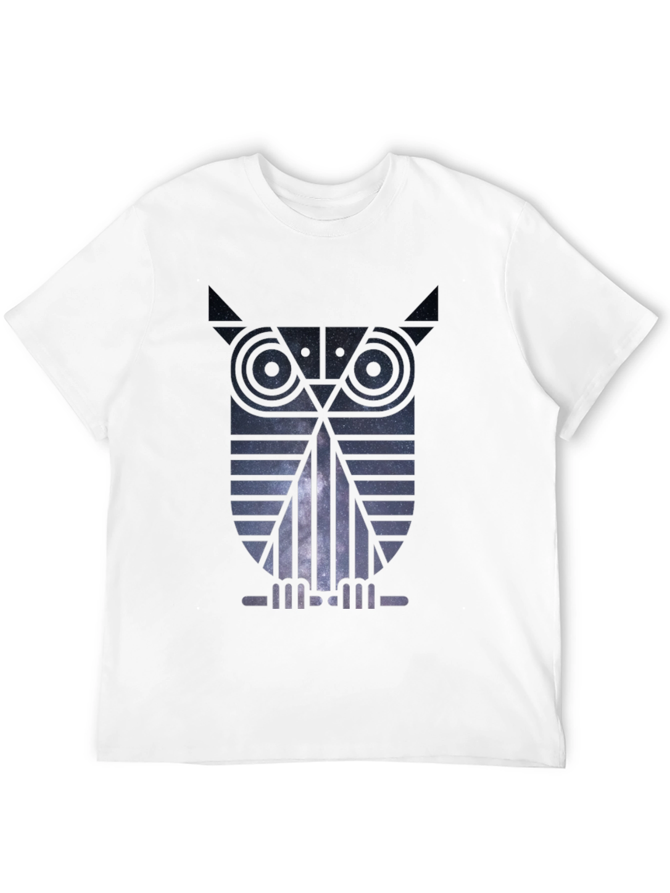 Geometric Owl T-Shirt - Galaxy Print