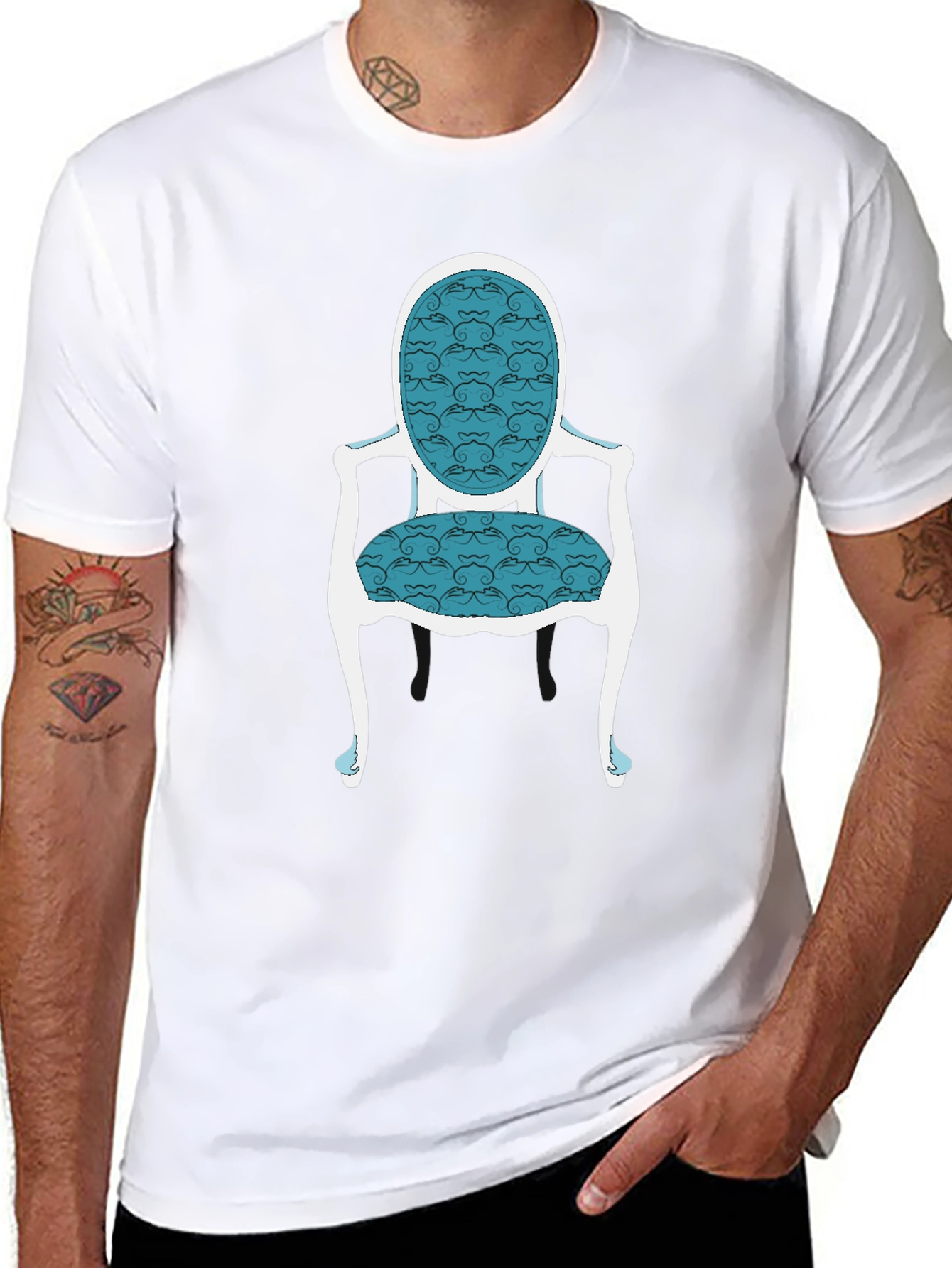 Elegant Chair Graphic Tee - Stylish and Unique