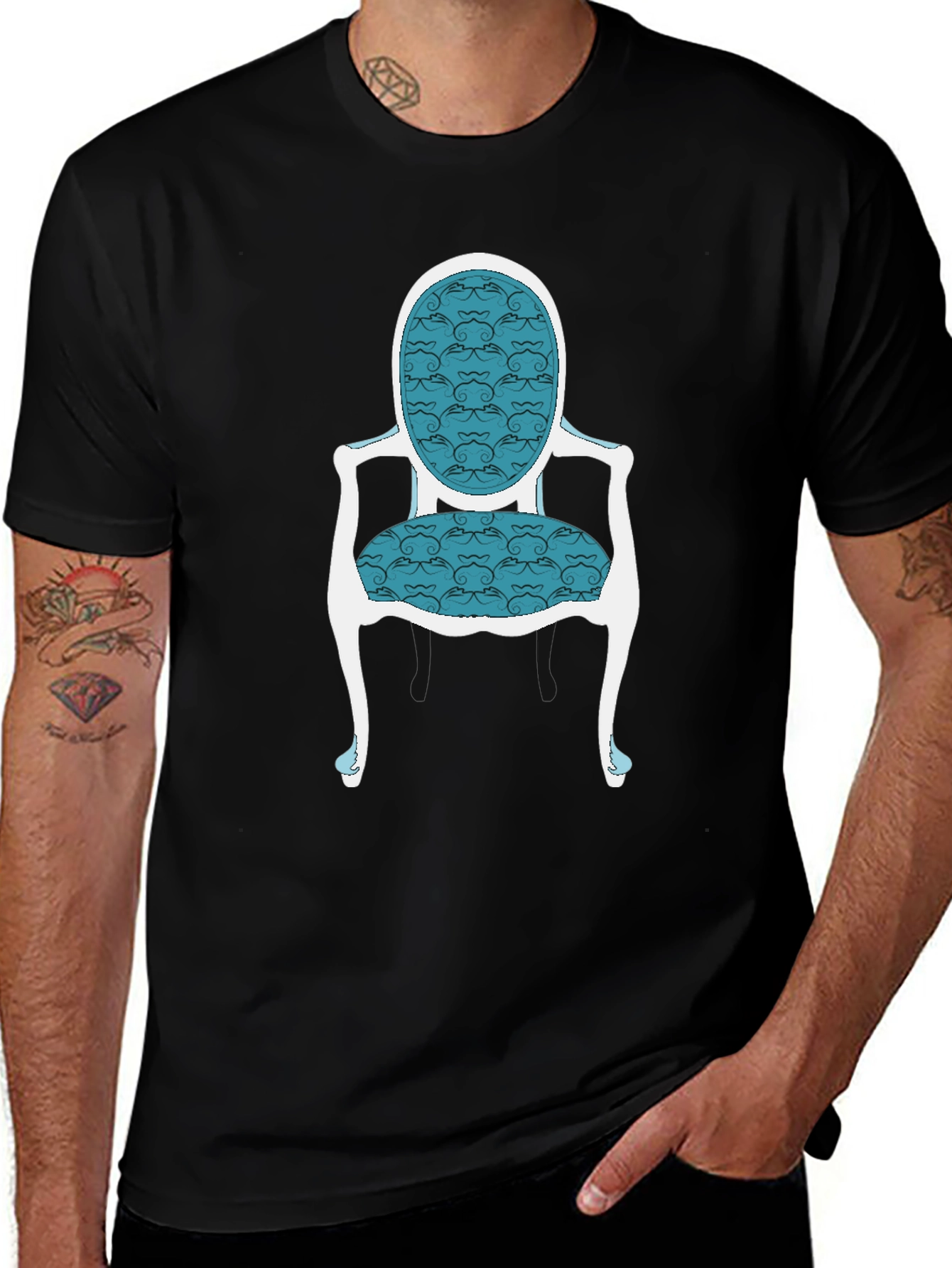 Elegant Chair Graphic Tee - Stylish and Unique