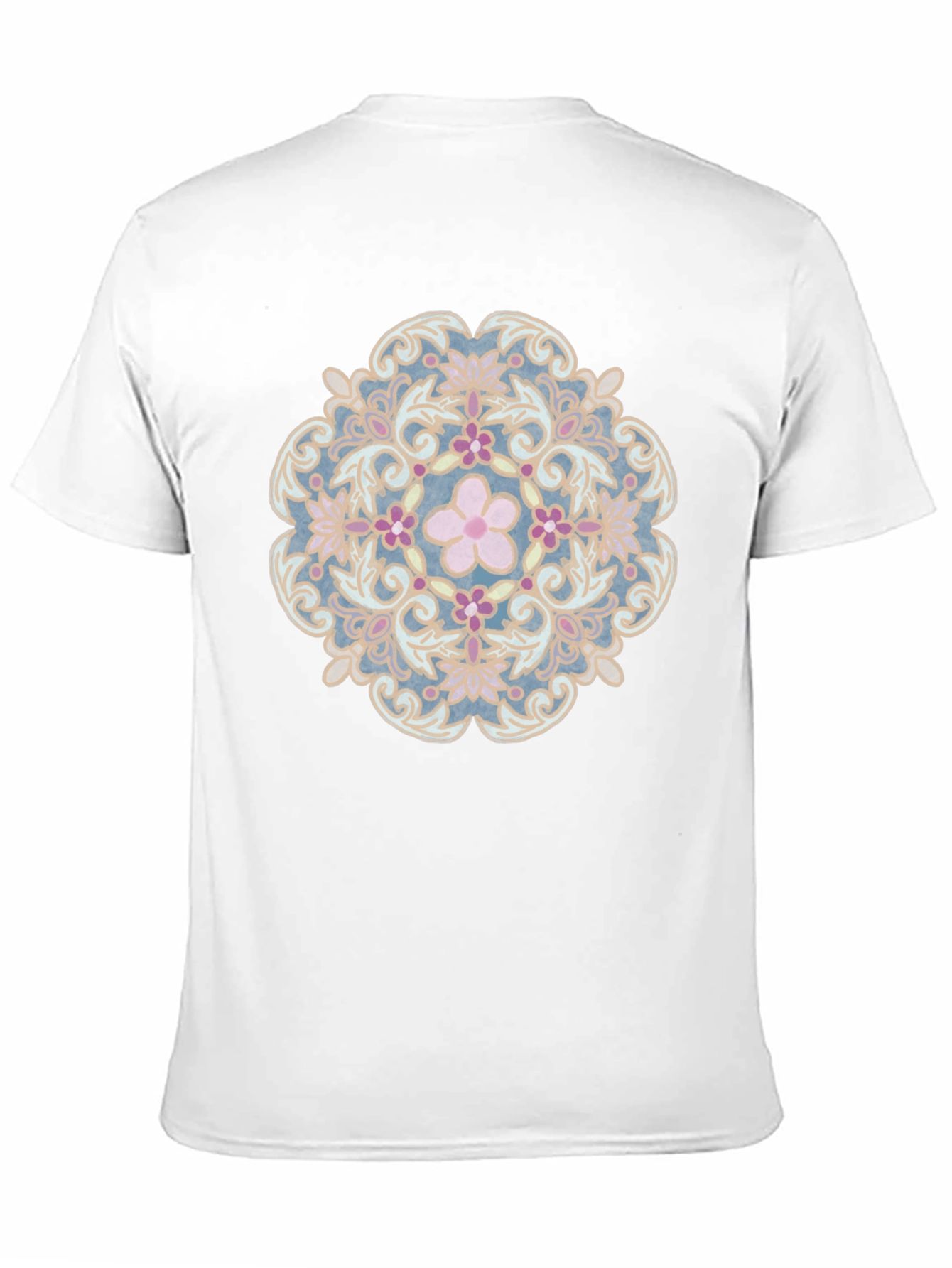 Floral Mandala Graphic Tee - Stylish Black T-Shirt