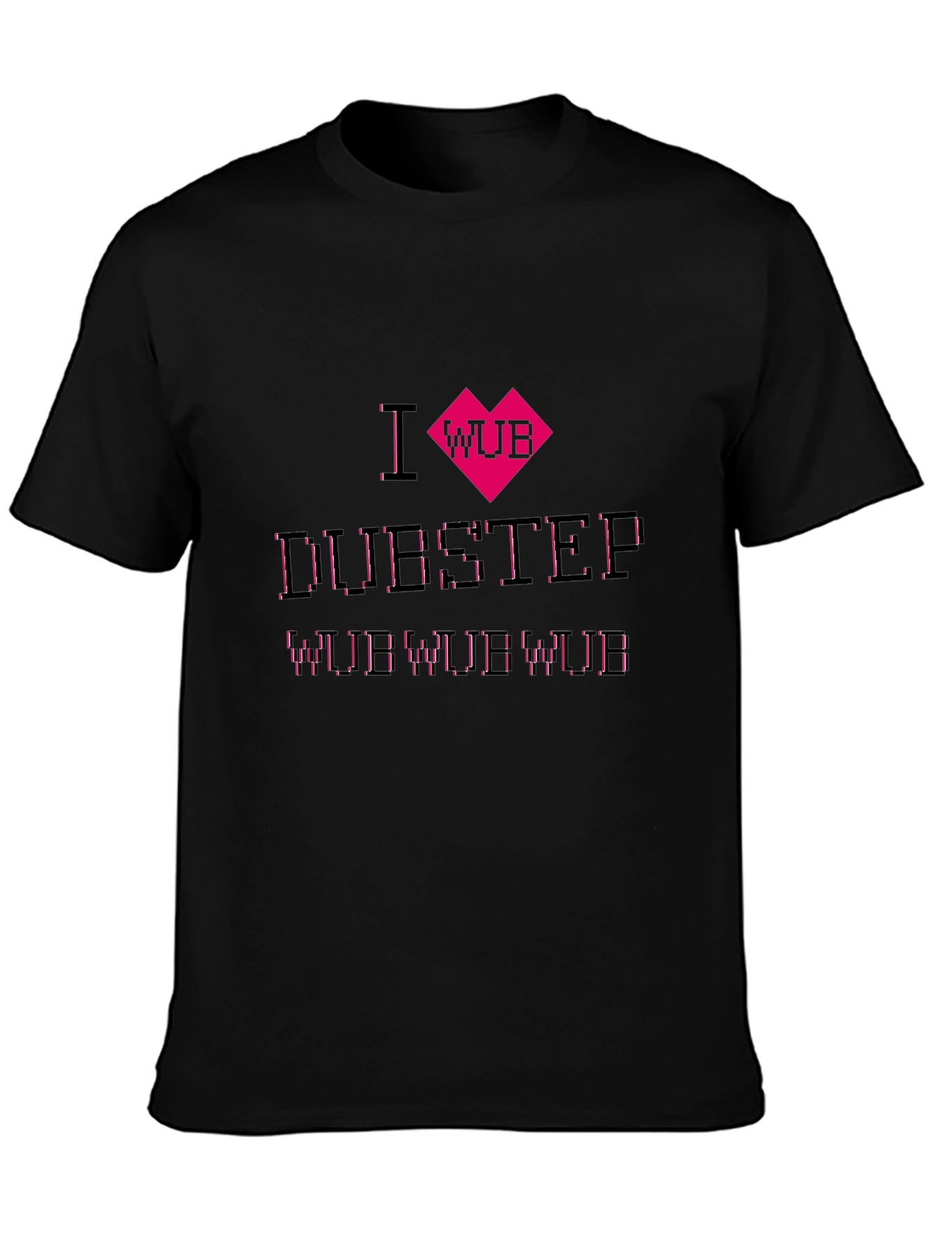 I Heart Wub Dubstep Black T-Shirt