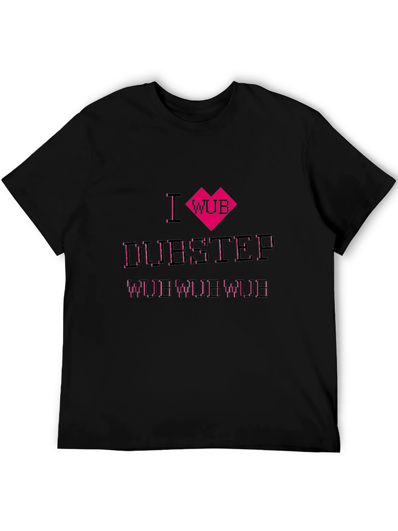 I Heart Wub Dubstep Black T-Shirt