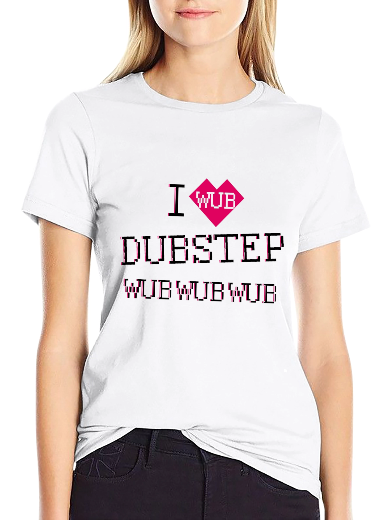 I Heart Wub Dubstep Black T-Shirt
