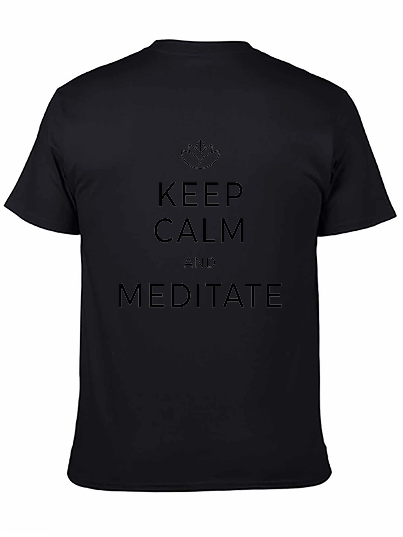 Keep Calm Meditate Black T-Shirt