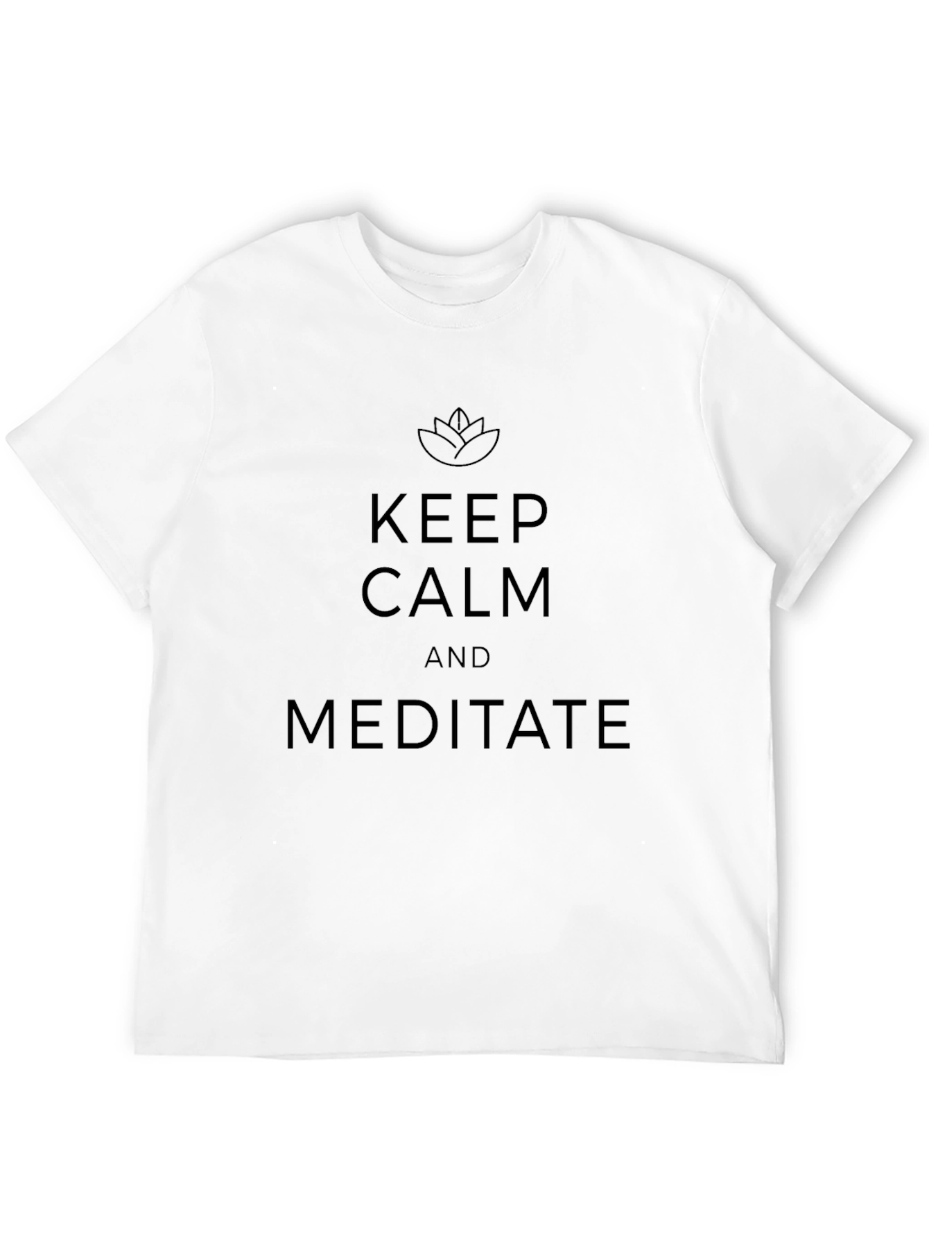 Keep Calm Meditate Black T-Shirt