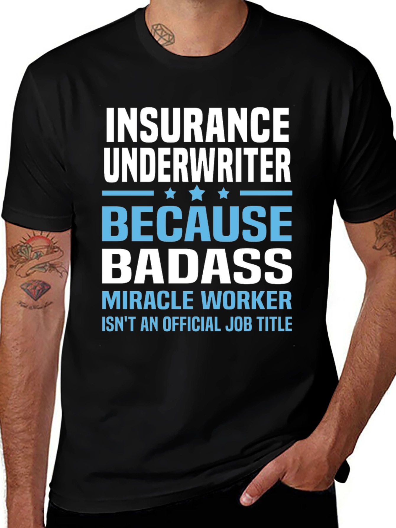 Insurance Underwriter Badass Graphic T-Shirt