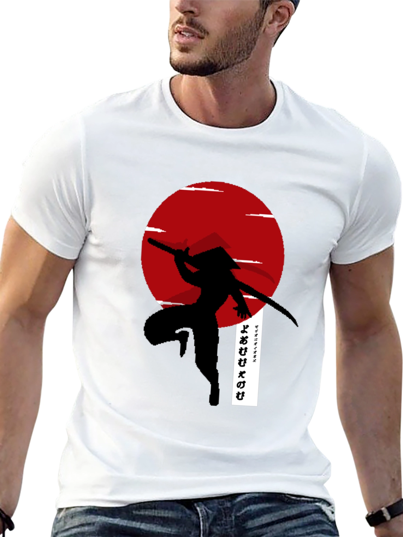 Samurai Sunset Black T-Shirt