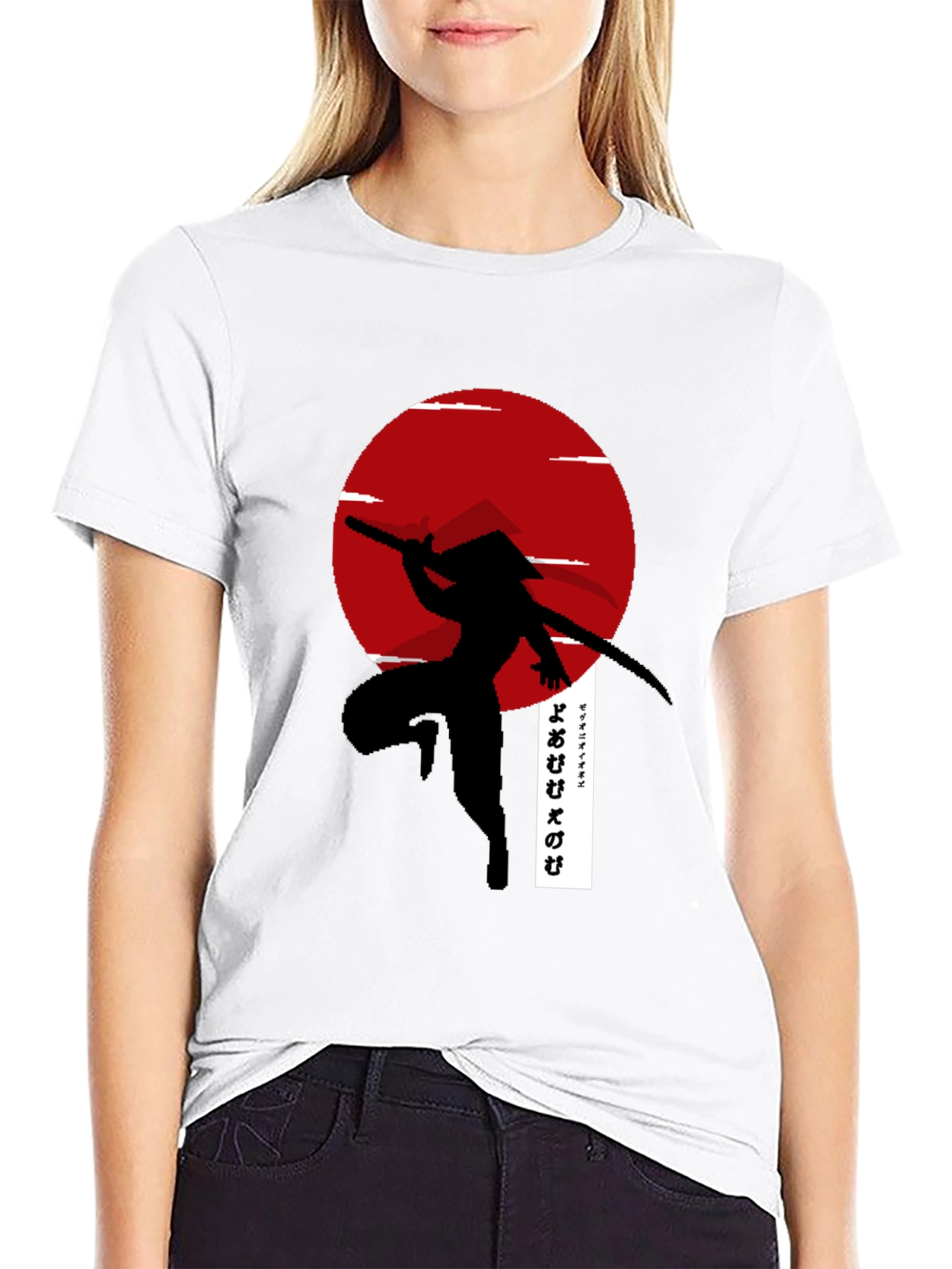 Samurai Sunset Black T-Shirt