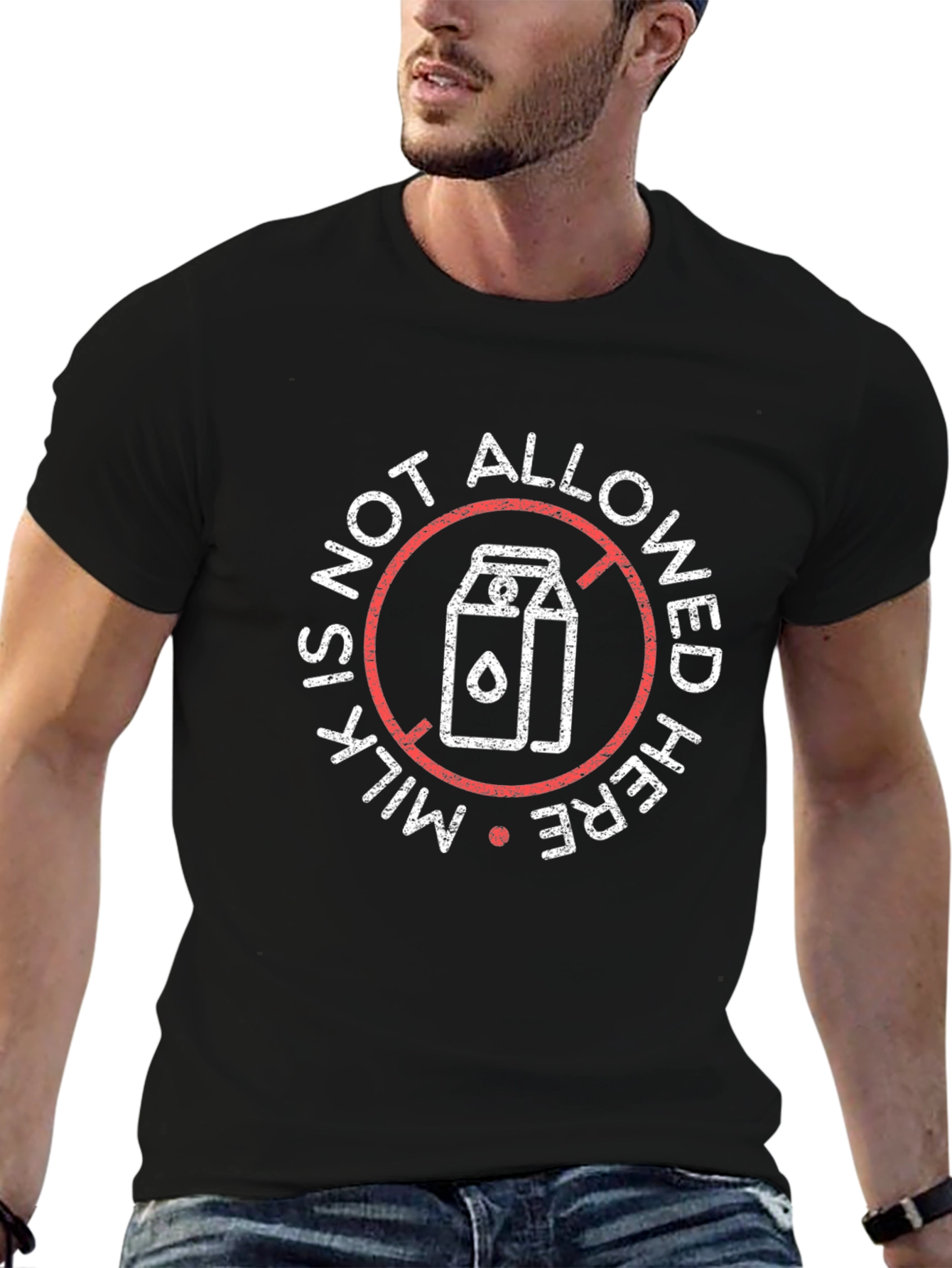 Milk Is Not Allowed Here T-Shirt - Vegan Style
