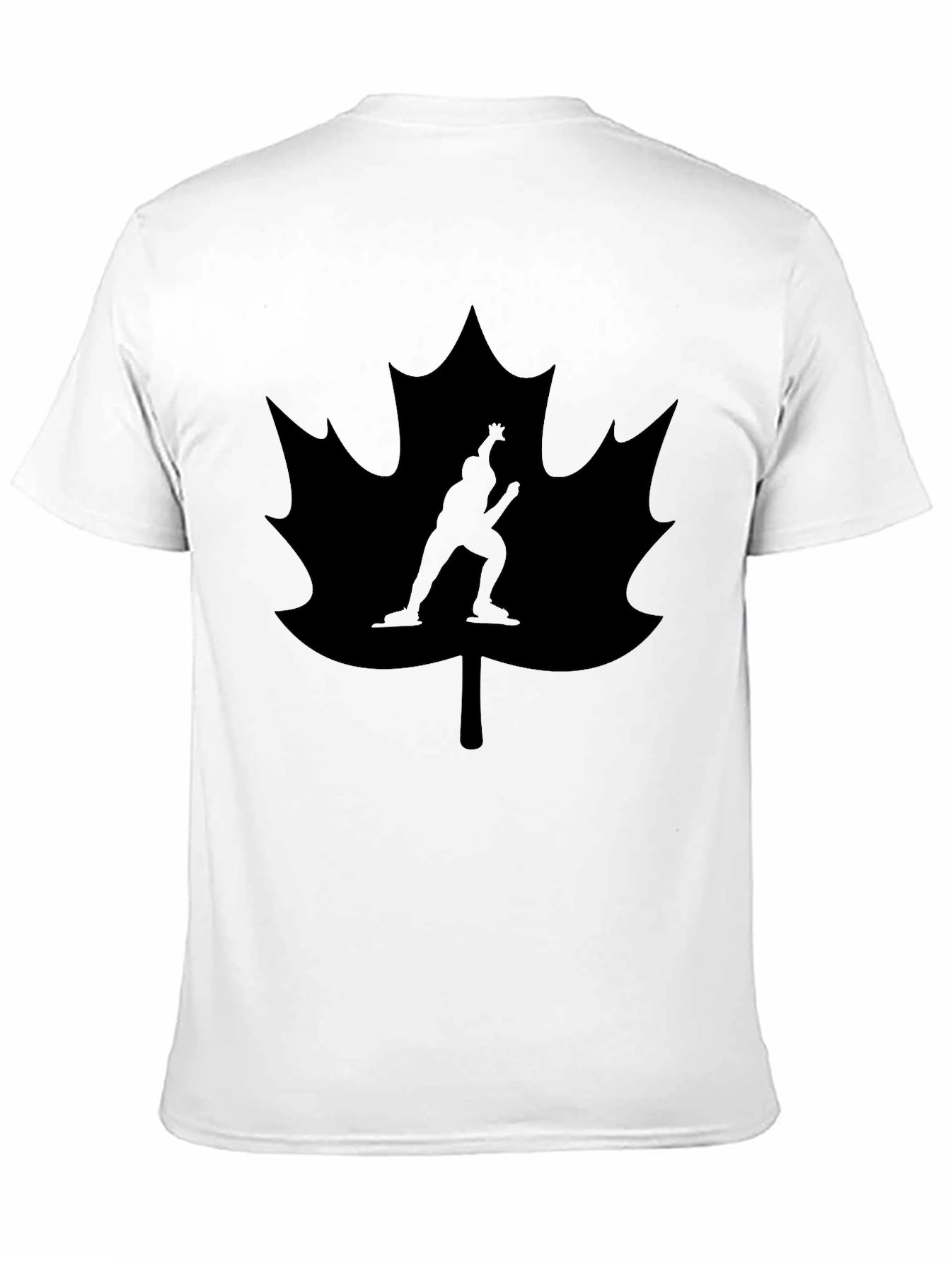 Maple Leaf Figure Skating Black T-Shirt