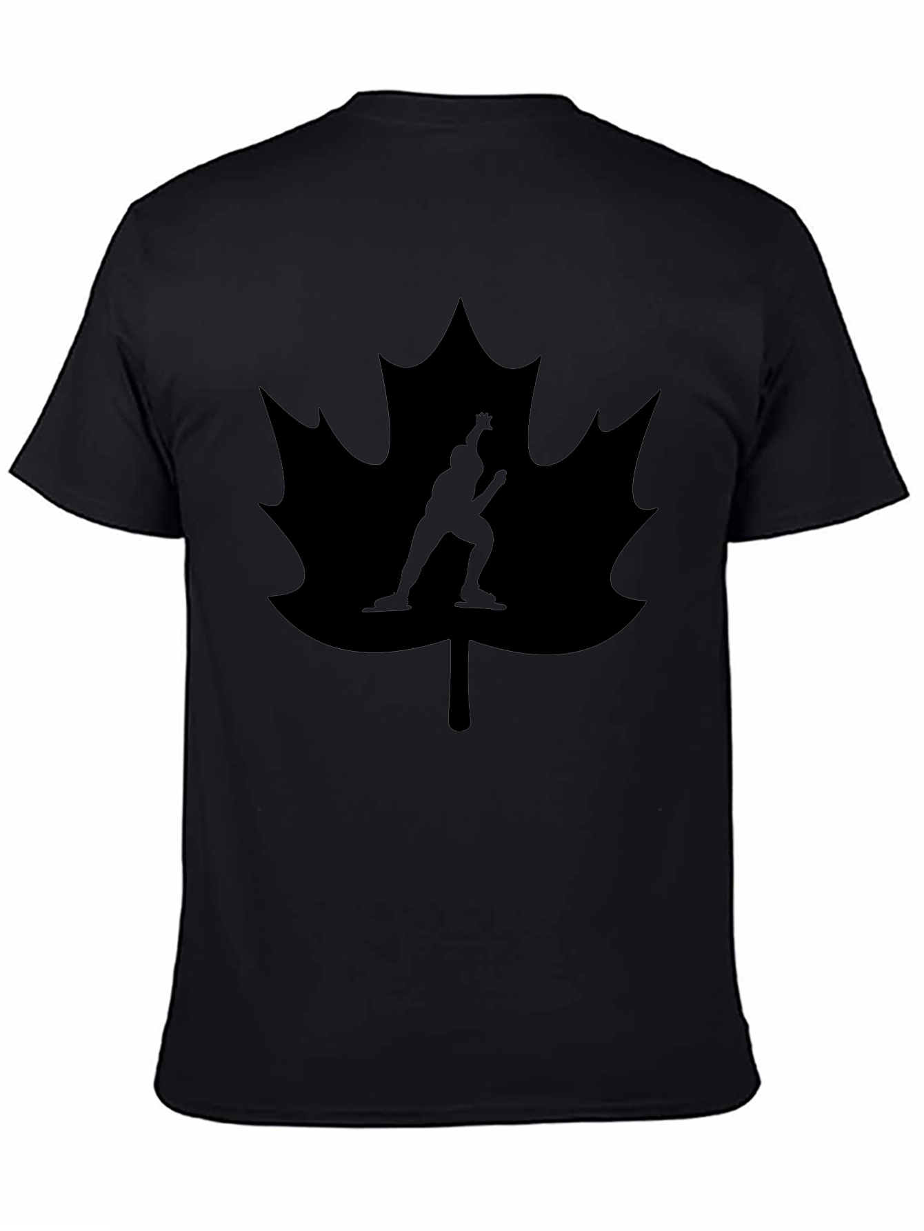 Maple Leaf Figure Skating Black T-Shirt