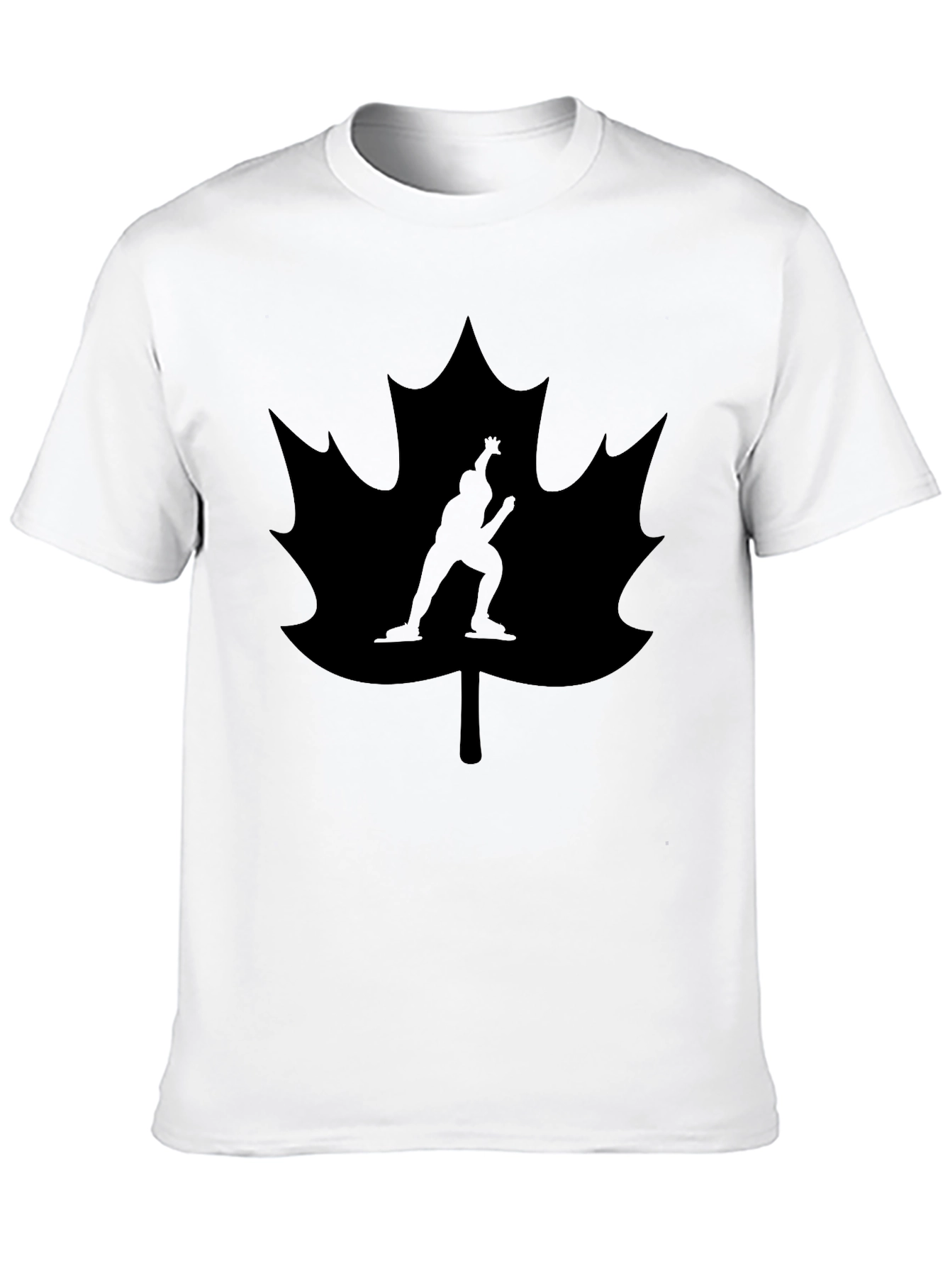 Maple Leaf Figure Skating Black T-Shirt