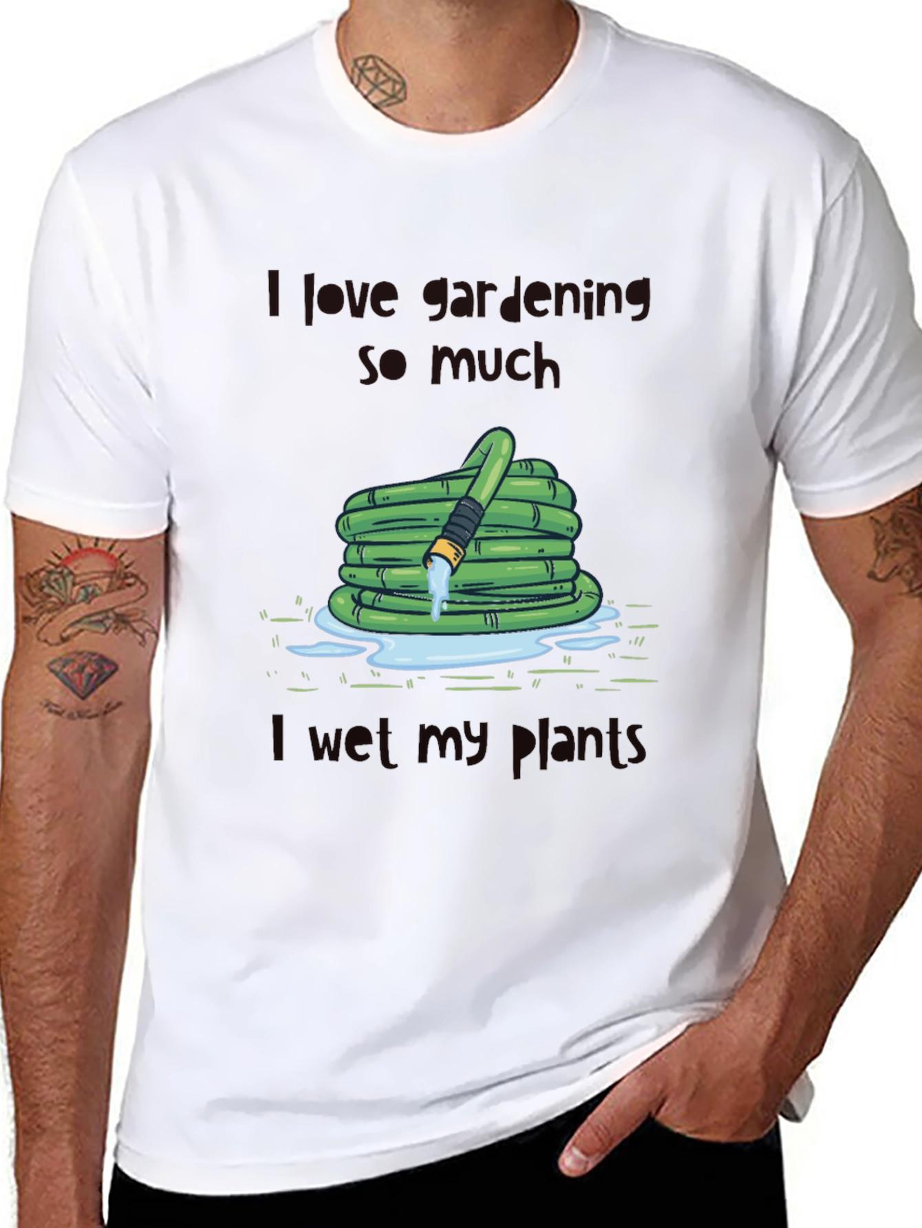 Funny Gardening T-Shirt - I Wet My Plants