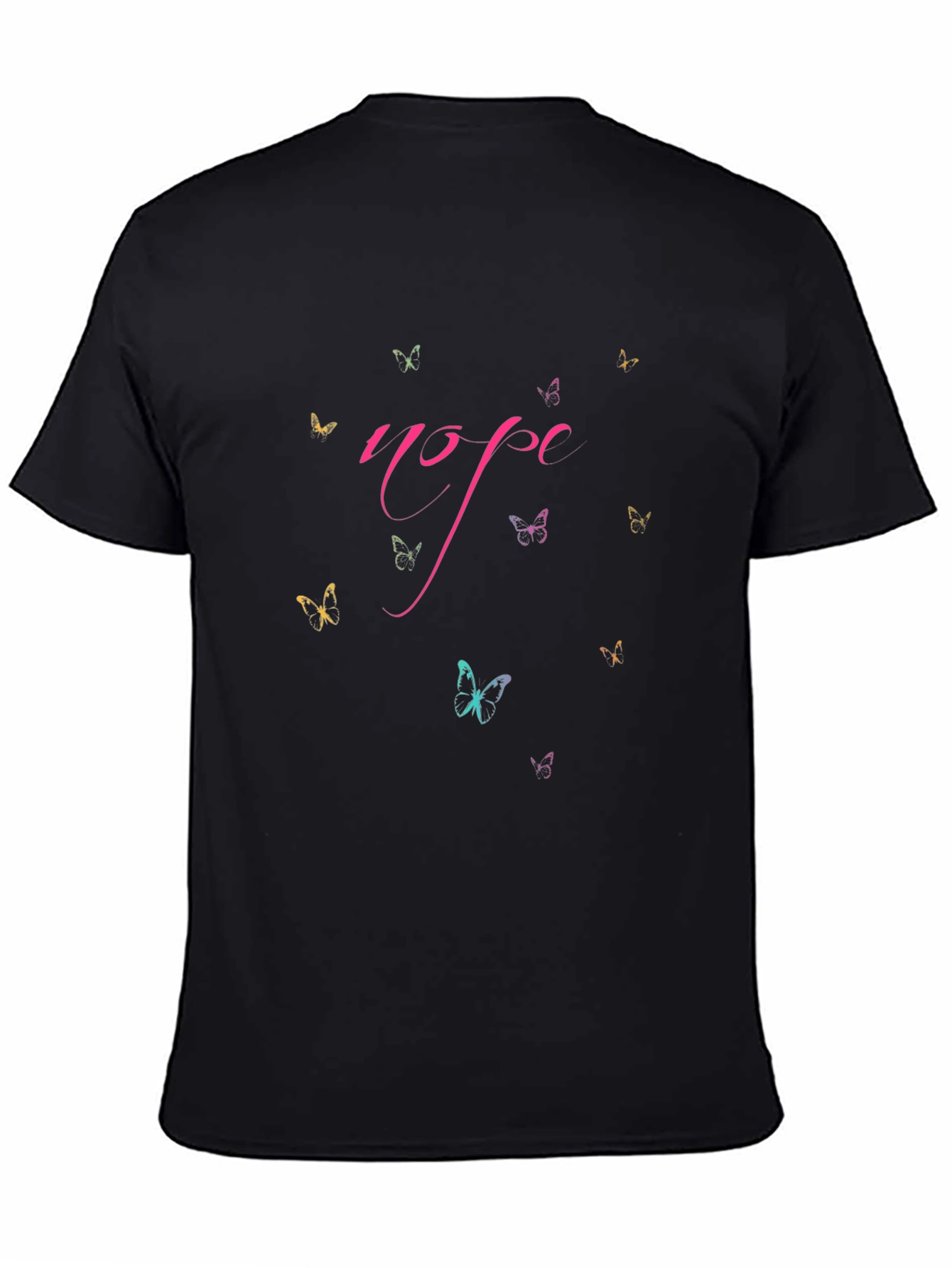 Butterfly Script Black T-Shirt