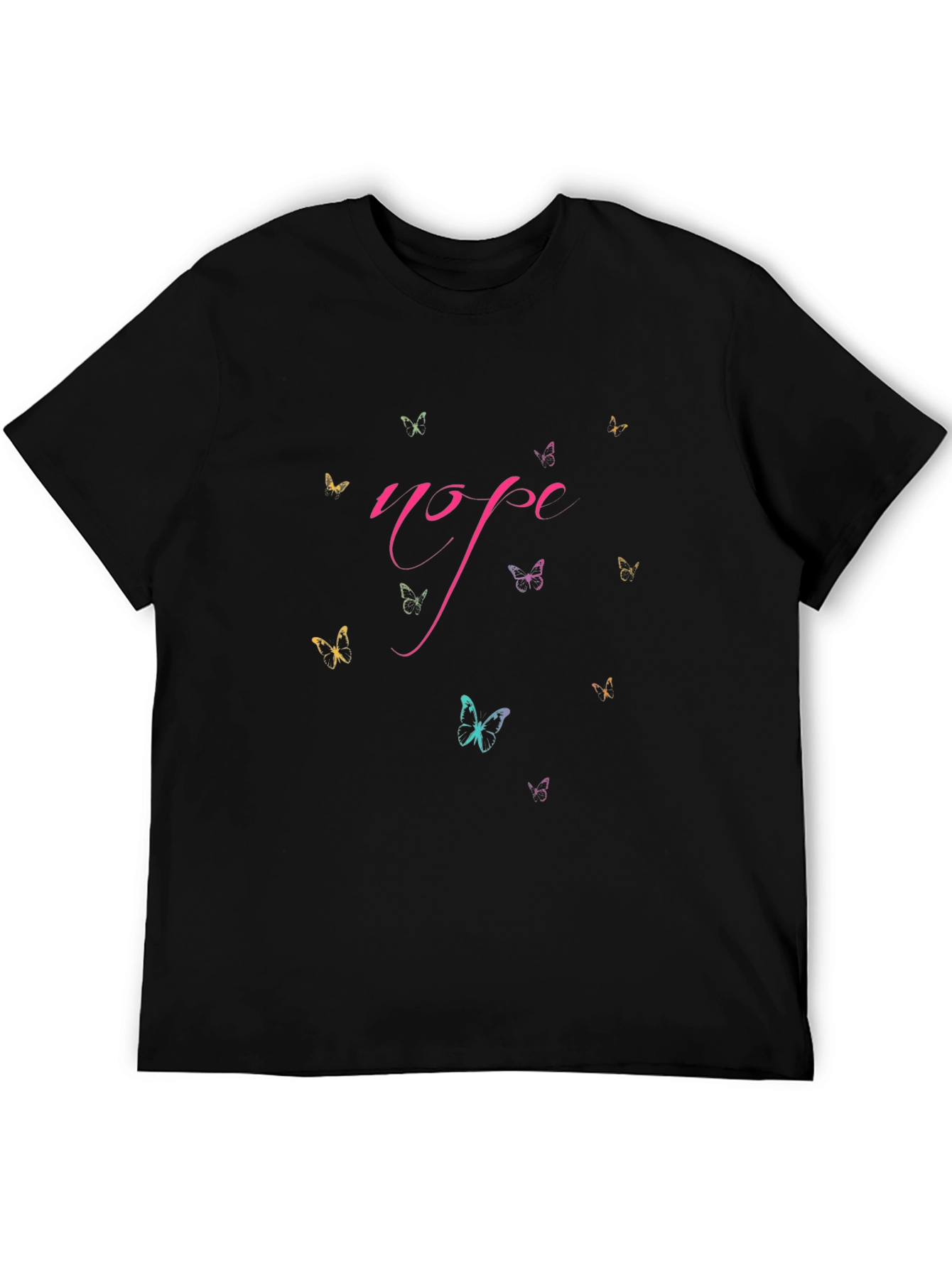 Butterfly Script Black T-Shirt