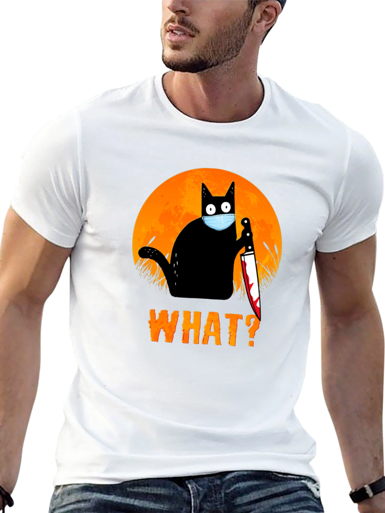 Funny Halloween Cat T-Shirt