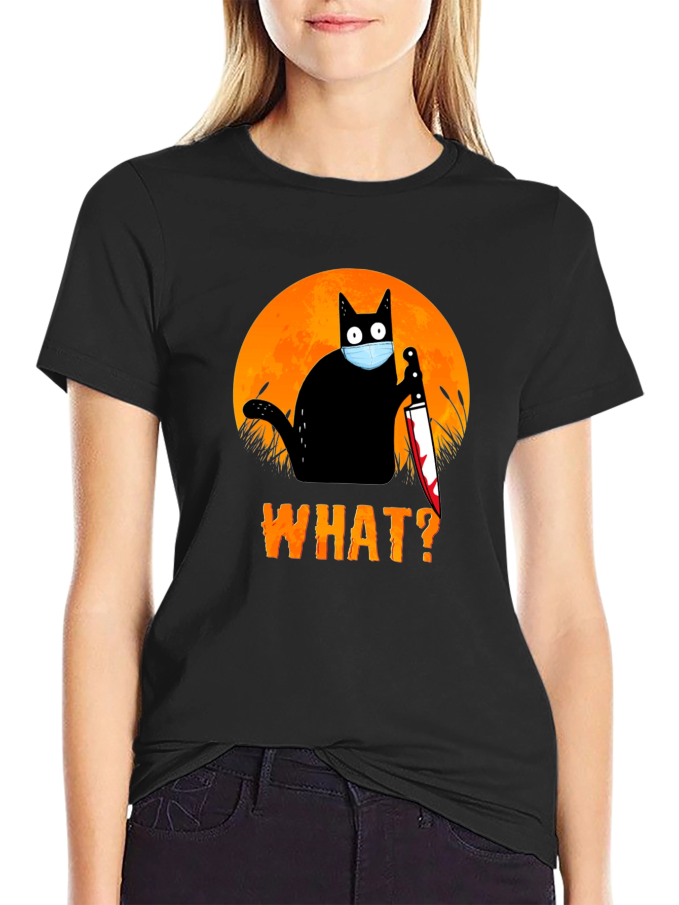 Funny Halloween Cat T-Shirt