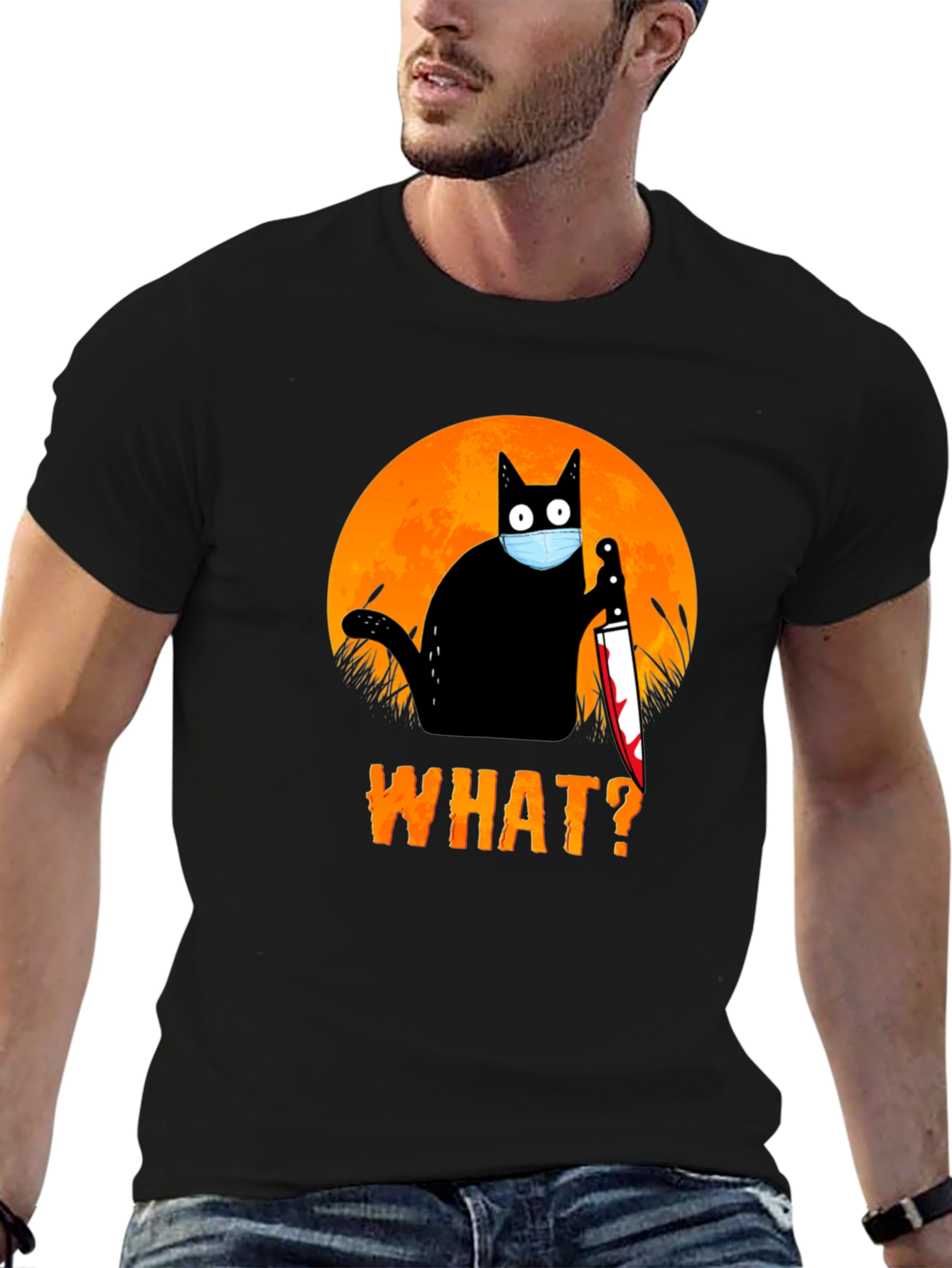 Funny Halloween Cat T-Shirt