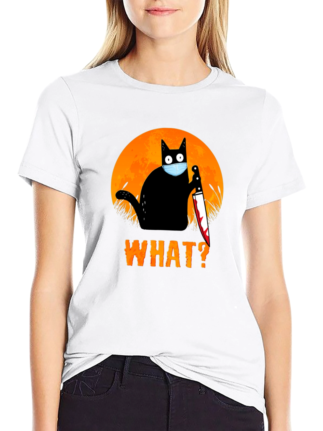 Funny Halloween Cat T-Shirt