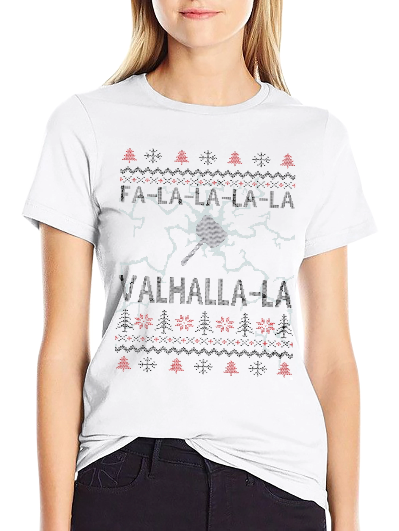 Fa La La Valhalla Christmas Sweater T-Shirt