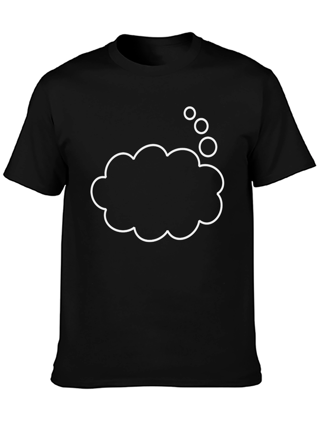 Black T-Shirt with Think Cloud Design