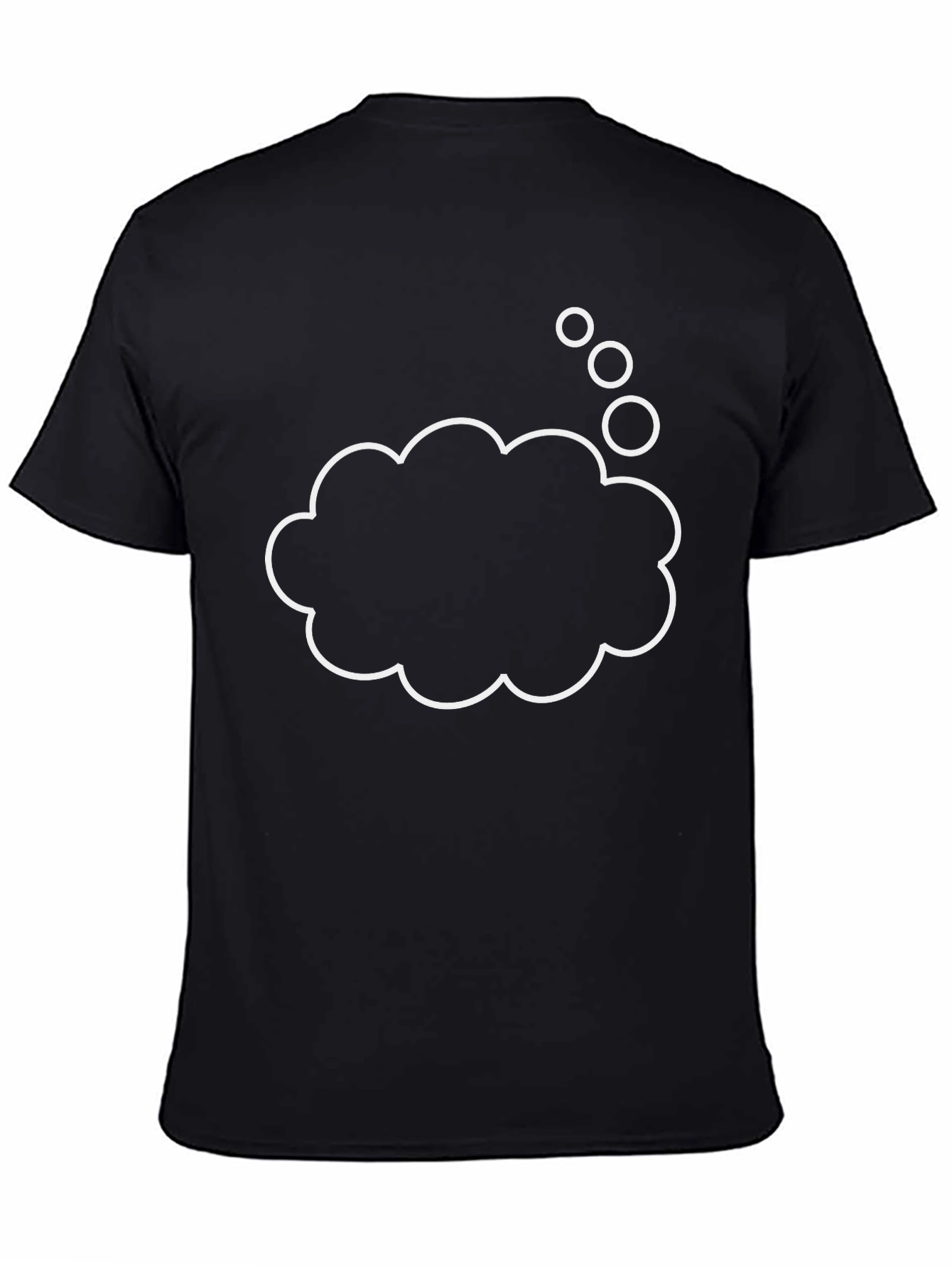 Black T-Shirt with Think Cloud Design