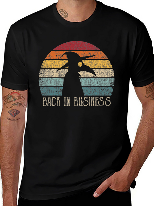 Plague Doctor Back in Business Retro T-Shirt