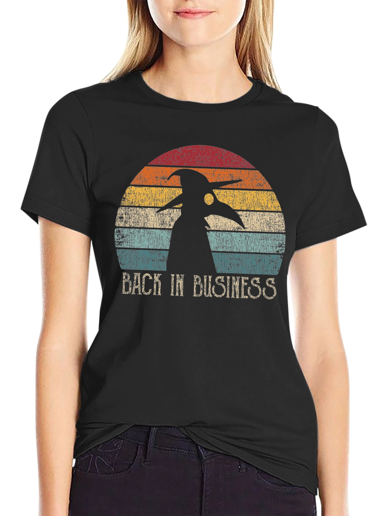 Plague Doctor Back in Business Retro T-Shirt