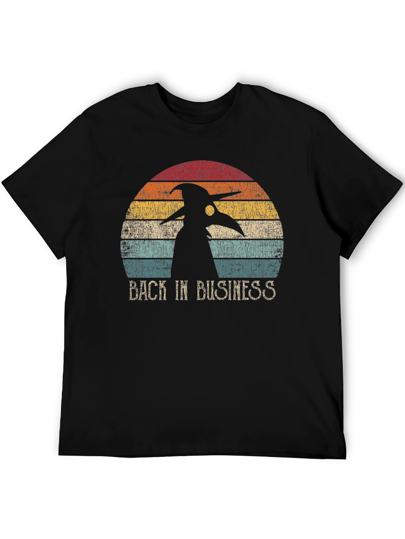 Plague Doctor Back in Business Retro T-Shirt