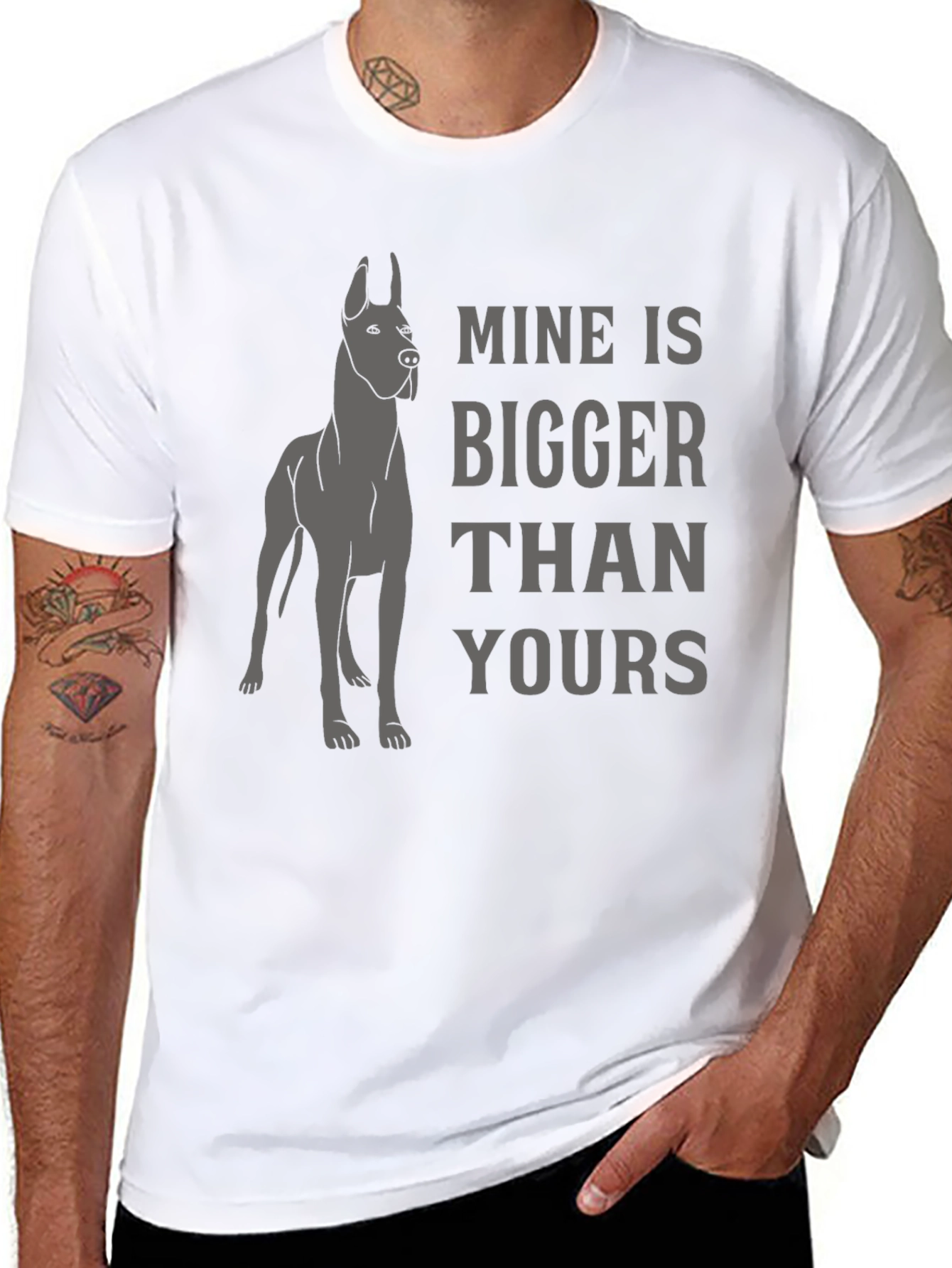 Mine Is Bigger Than Yours Dog T-Shirt