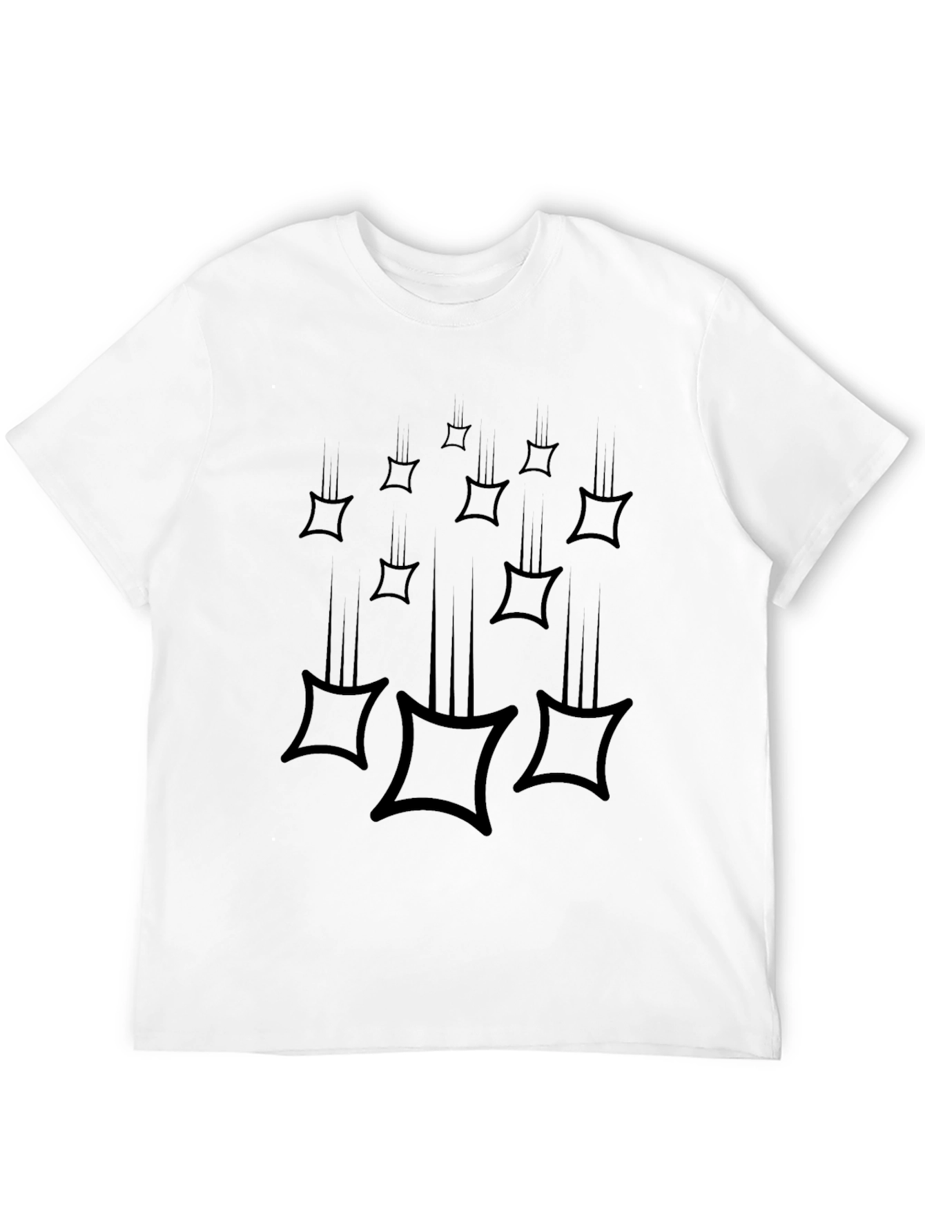 Falling Starburst Graphic T-Shirt - Black