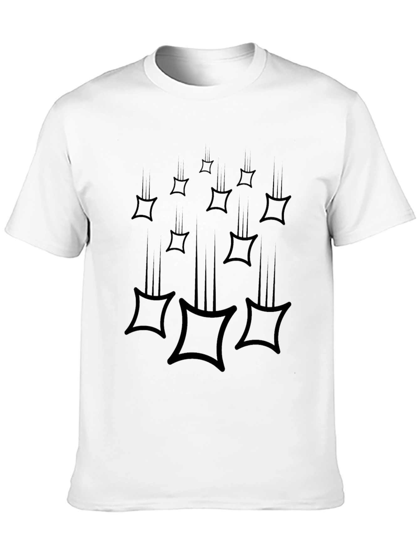 Falling Starburst Graphic T-Shirt - Black