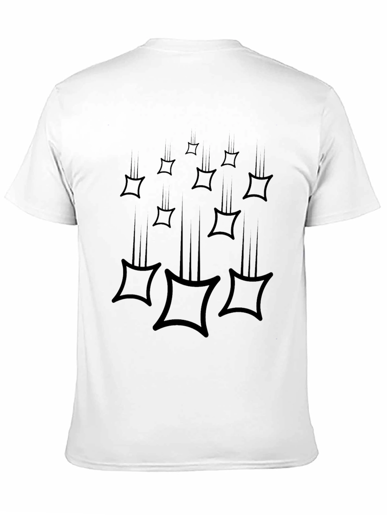 Falling Starburst Graphic T-Shirt - Black