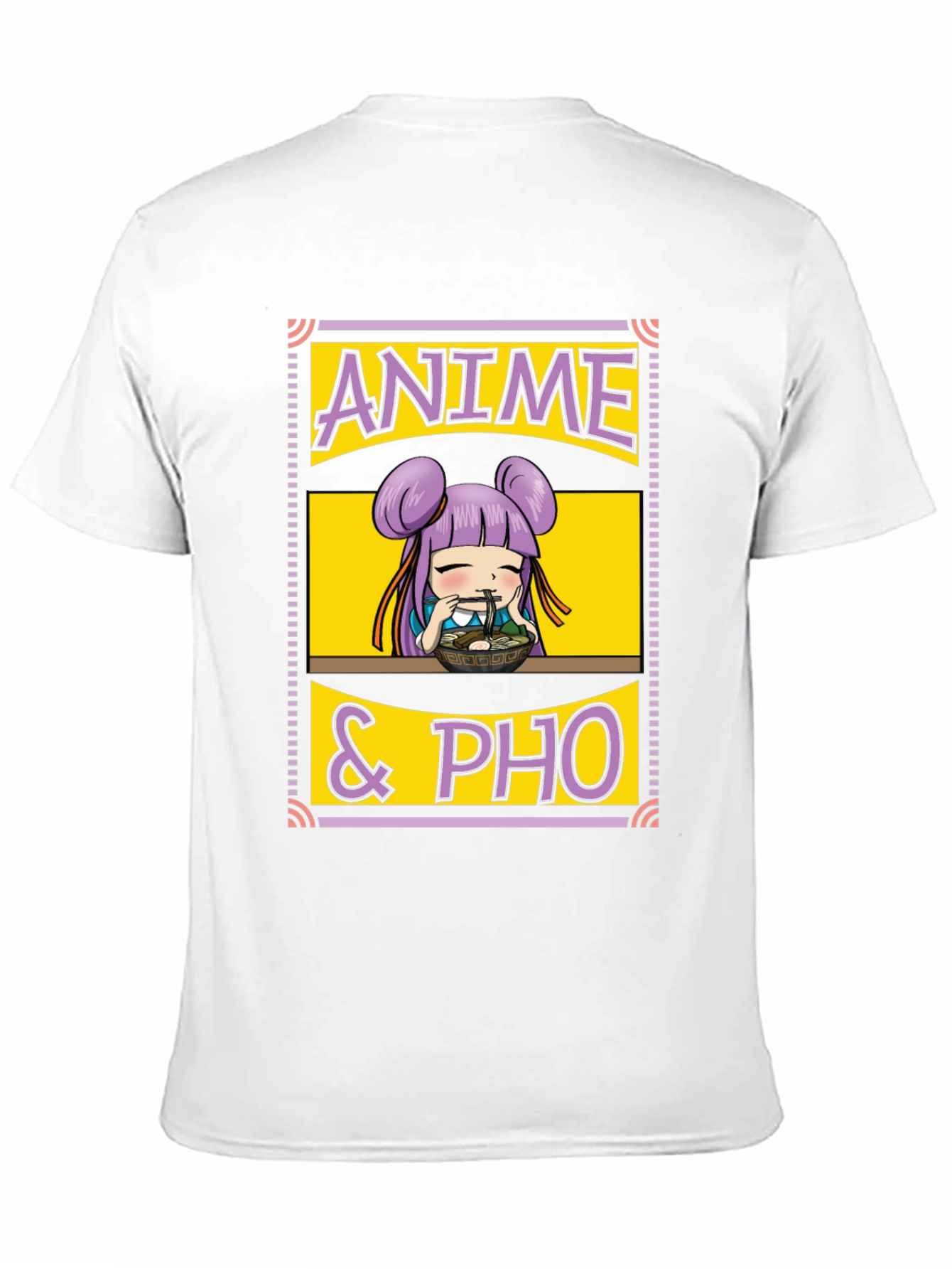 Anime & Pho Graphic T-Shirt - Cute Foodie Tee