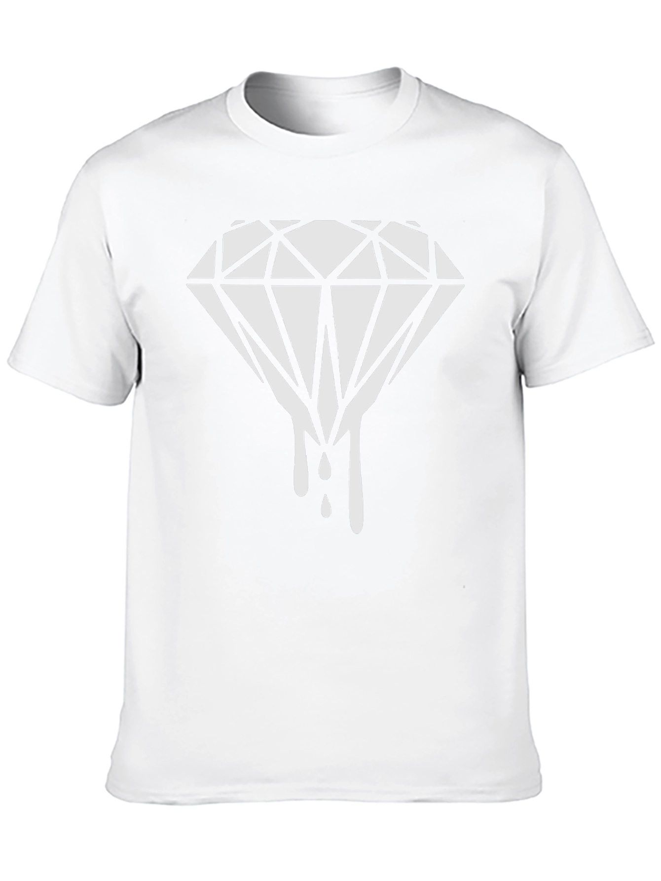 Diamond Drip Graphic Tee - Black Cotton Blend