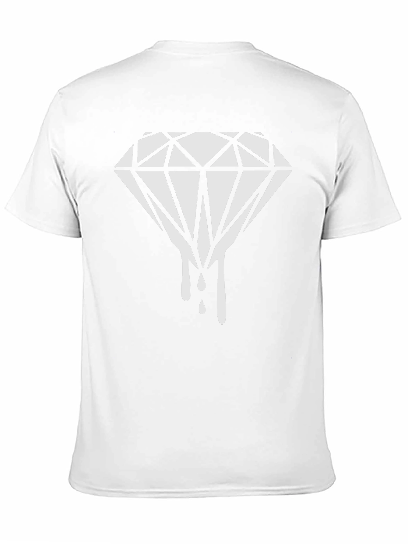 Diamond Drip Graphic Tee - Black Cotton Blend