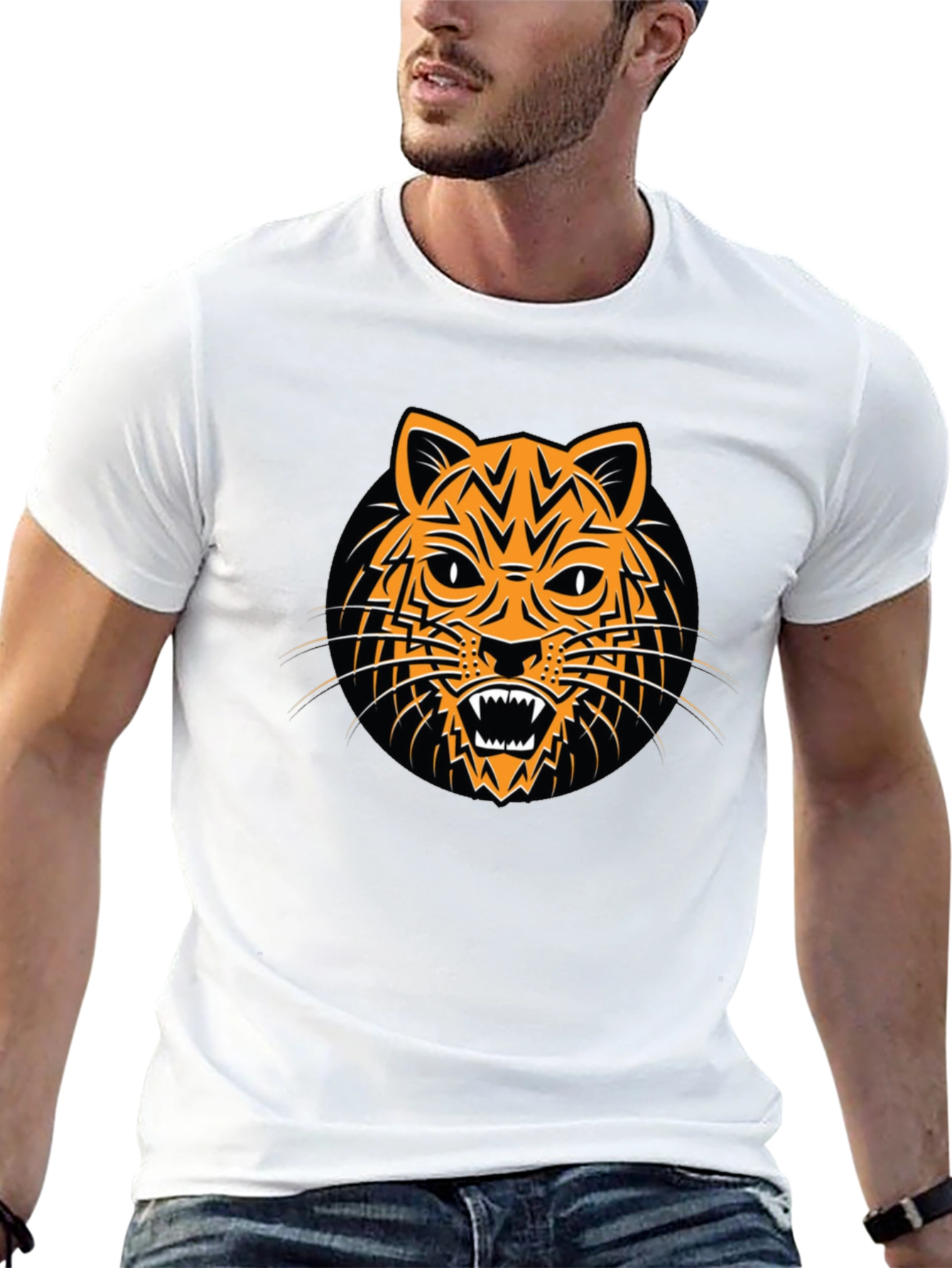 Tiger Graphic Black T-Shirt - Bold and Stylish