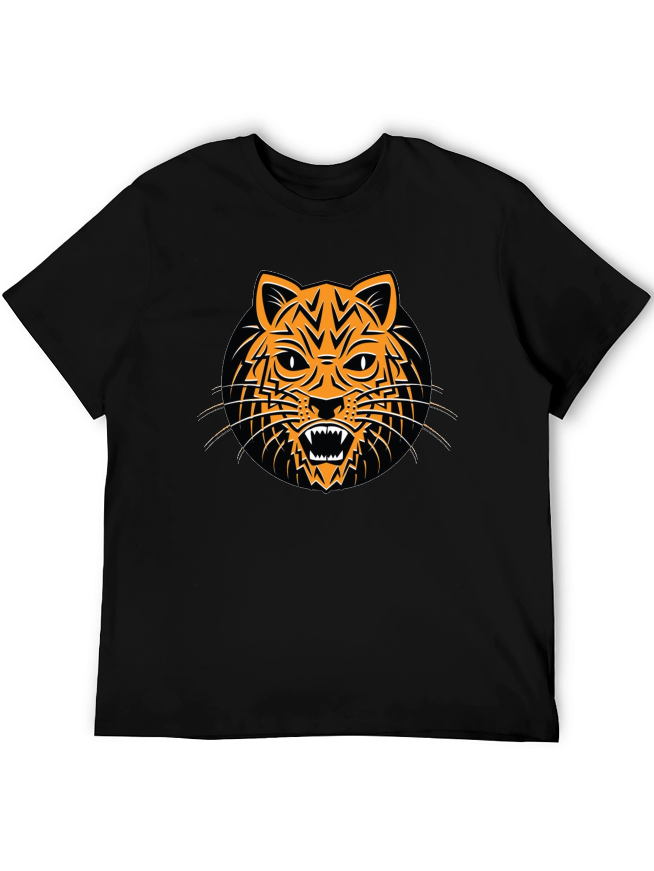 Tiger Graphic Black T-Shirt - Bold and Stylish