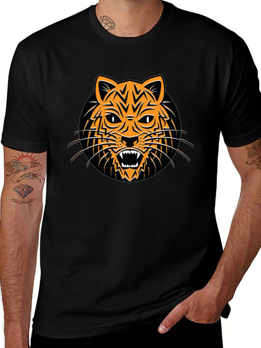 Tiger Graphic Black T-Shirt - Bold and Stylish