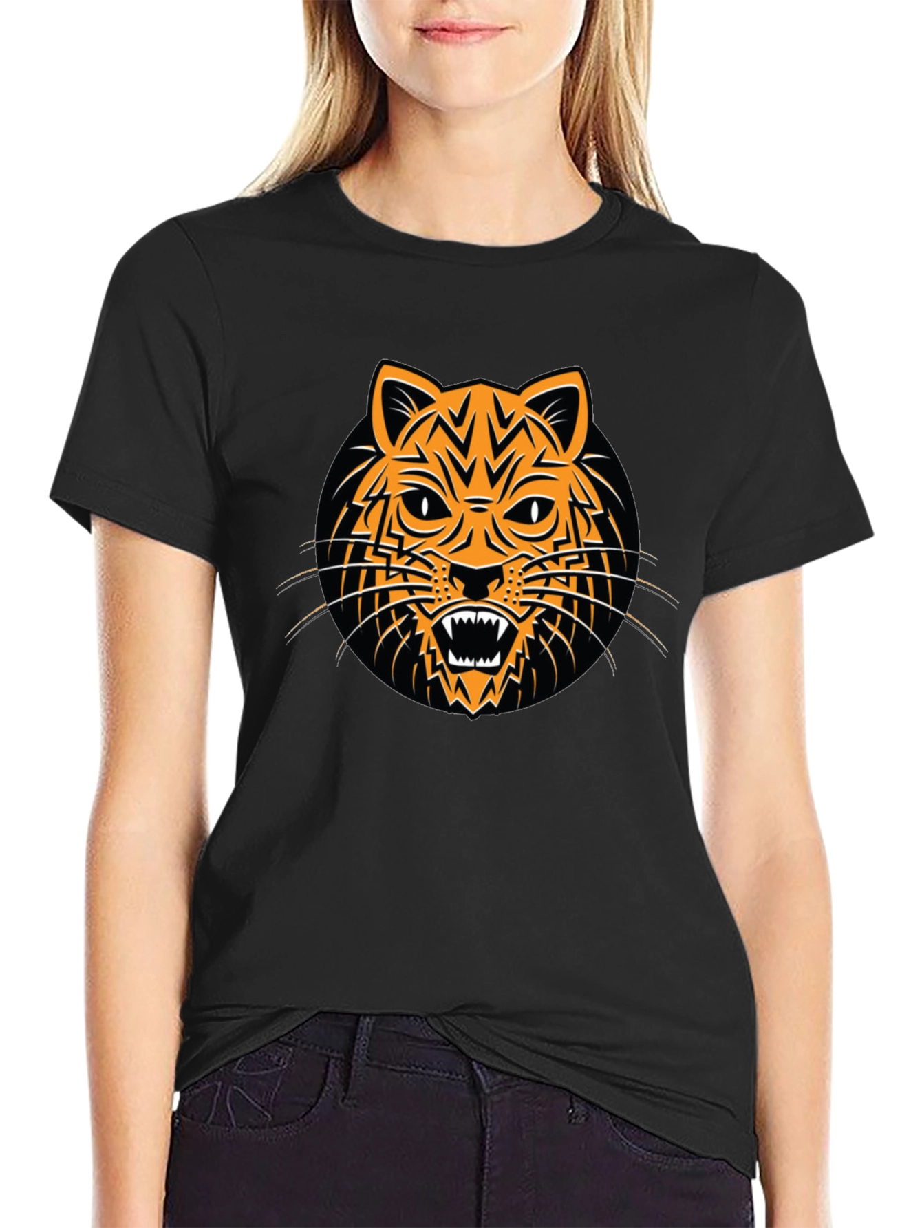 Tiger Graphic Black T-Shirt - Bold and Stylish