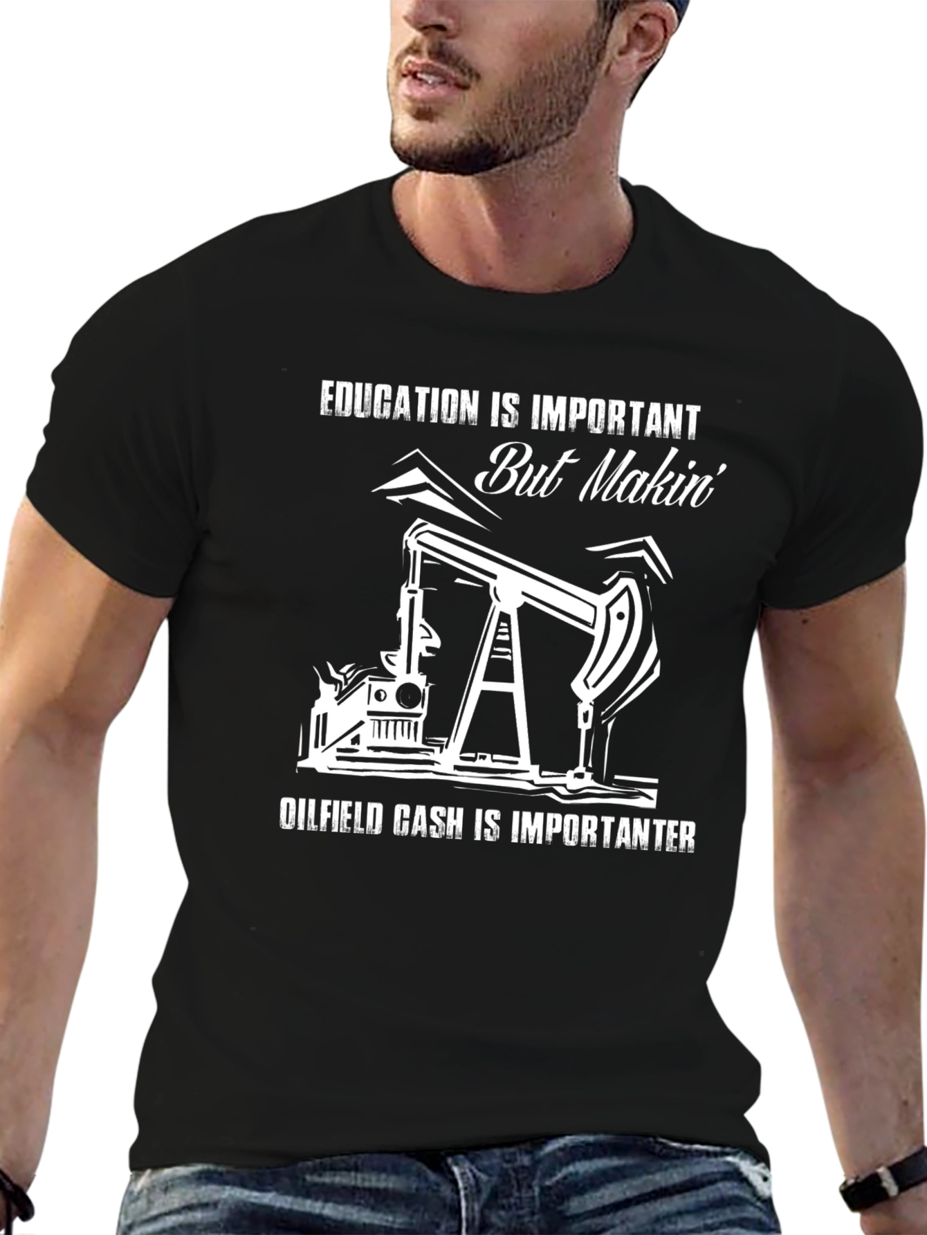 Oilfield Cash T-Shirt - Funny Work Tee