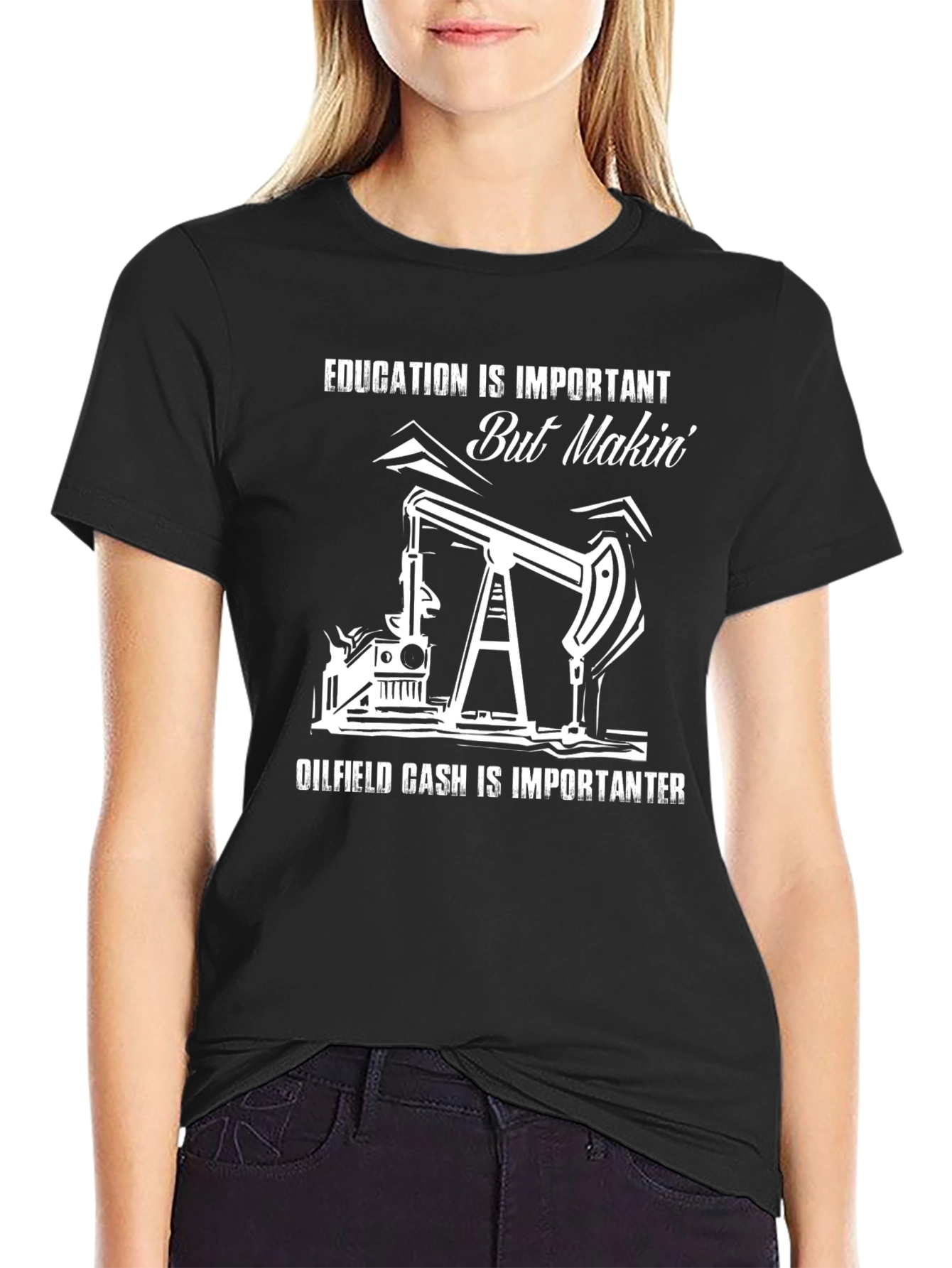Oilfield Cash T-Shirt - Funny Work Tee