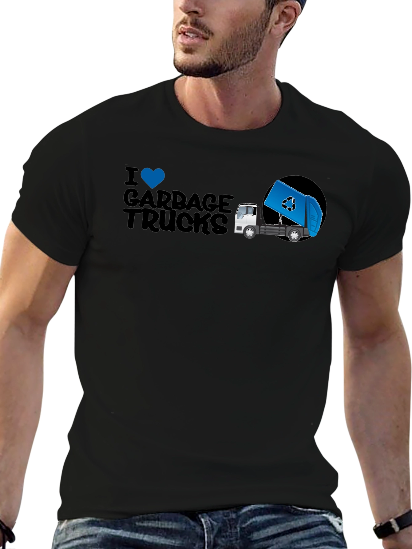 I Love Garbage Trucks Graphic Tee