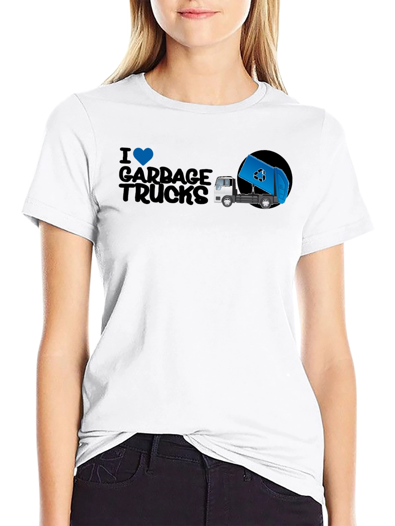I Love Garbage Trucks Graphic Tee