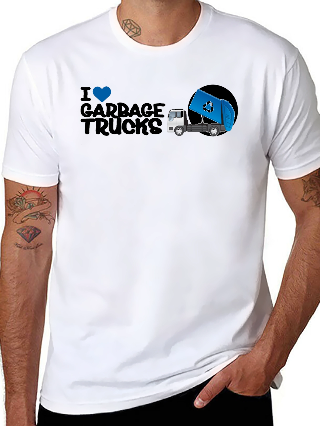 I Love Garbage Trucks Graphic Tee