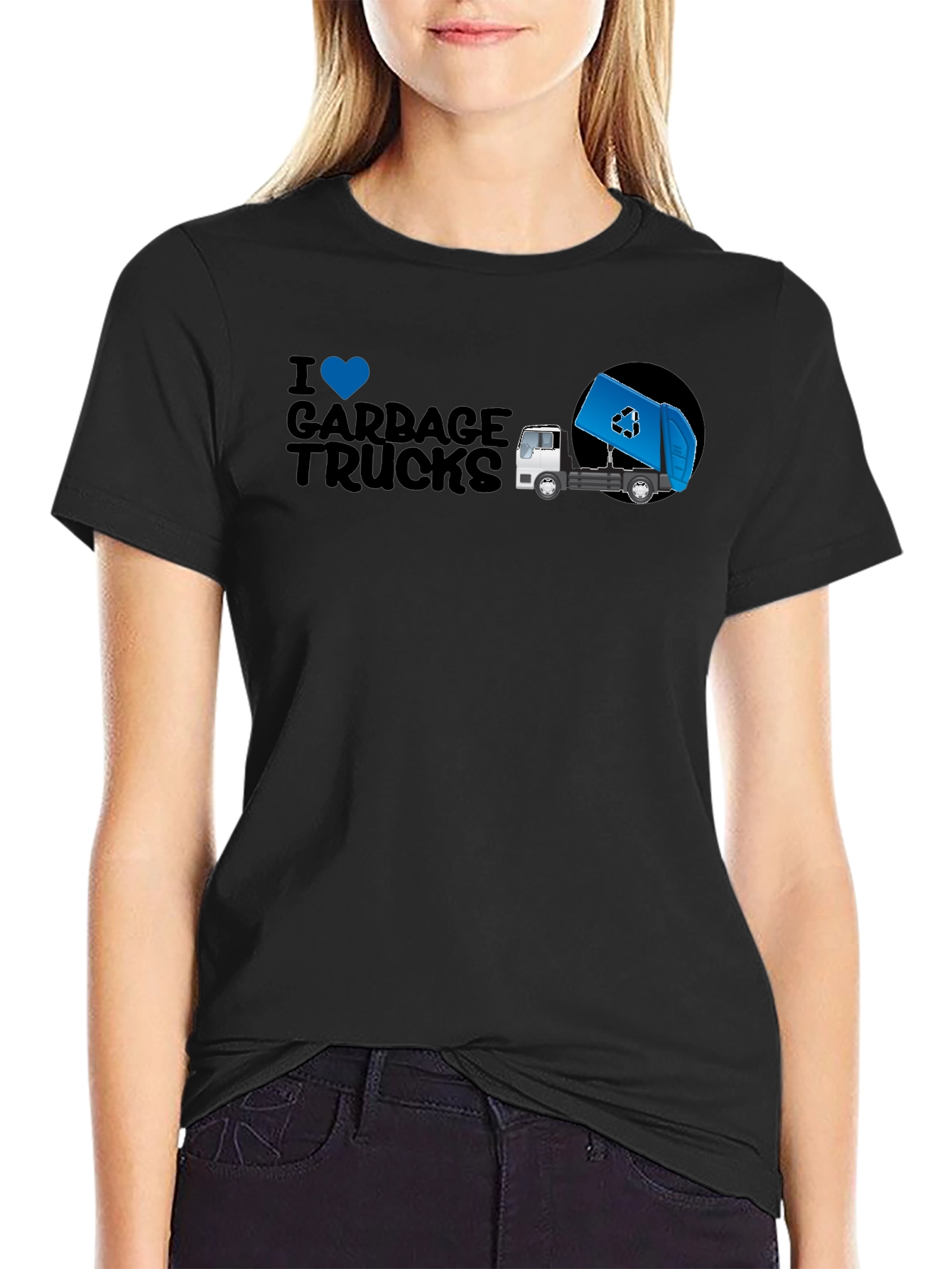 I Love Garbage Trucks Graphic Tee